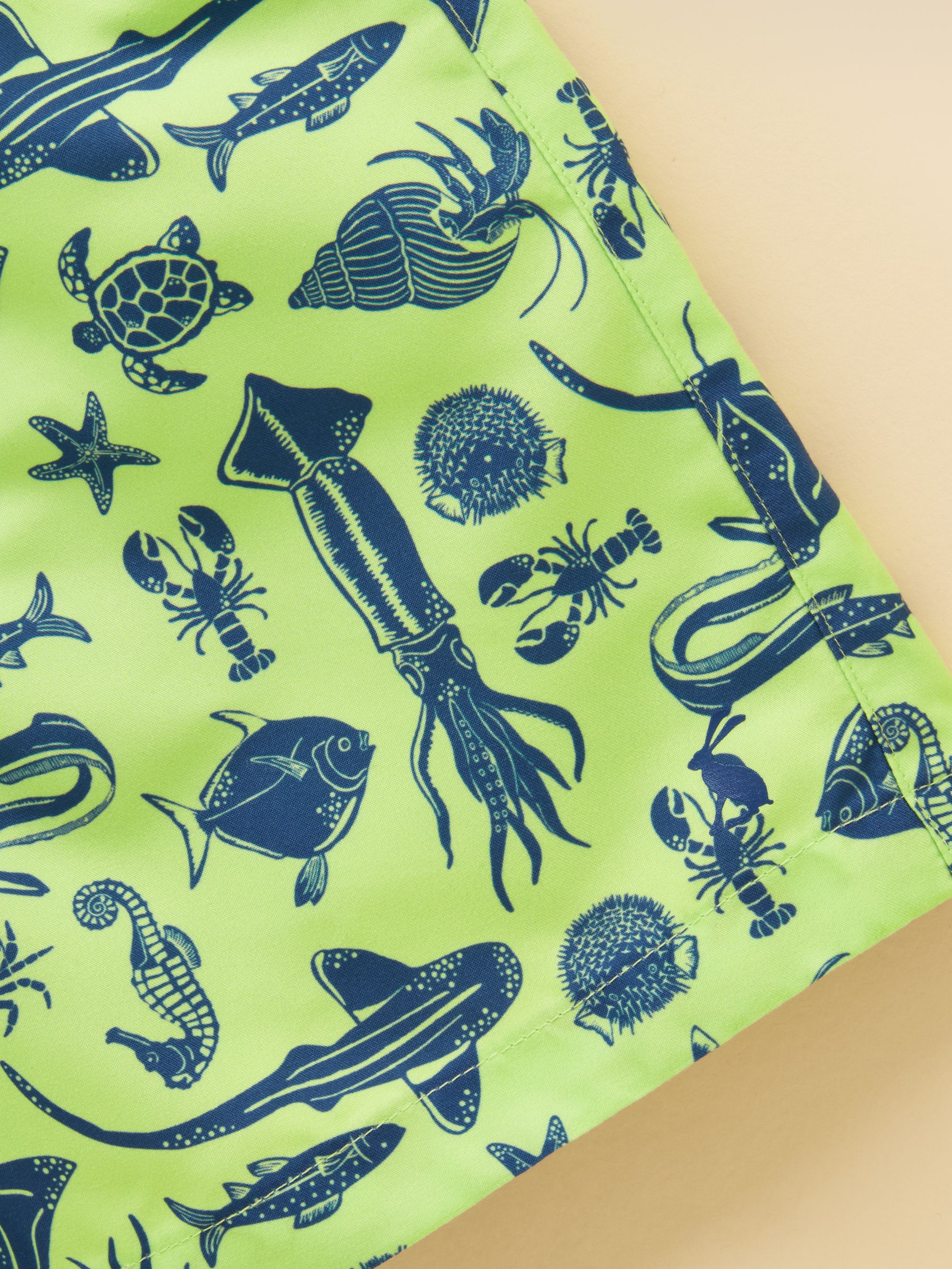 Boys' Ocean Lime Green Printed Swim Shorts - Image 3 of 4