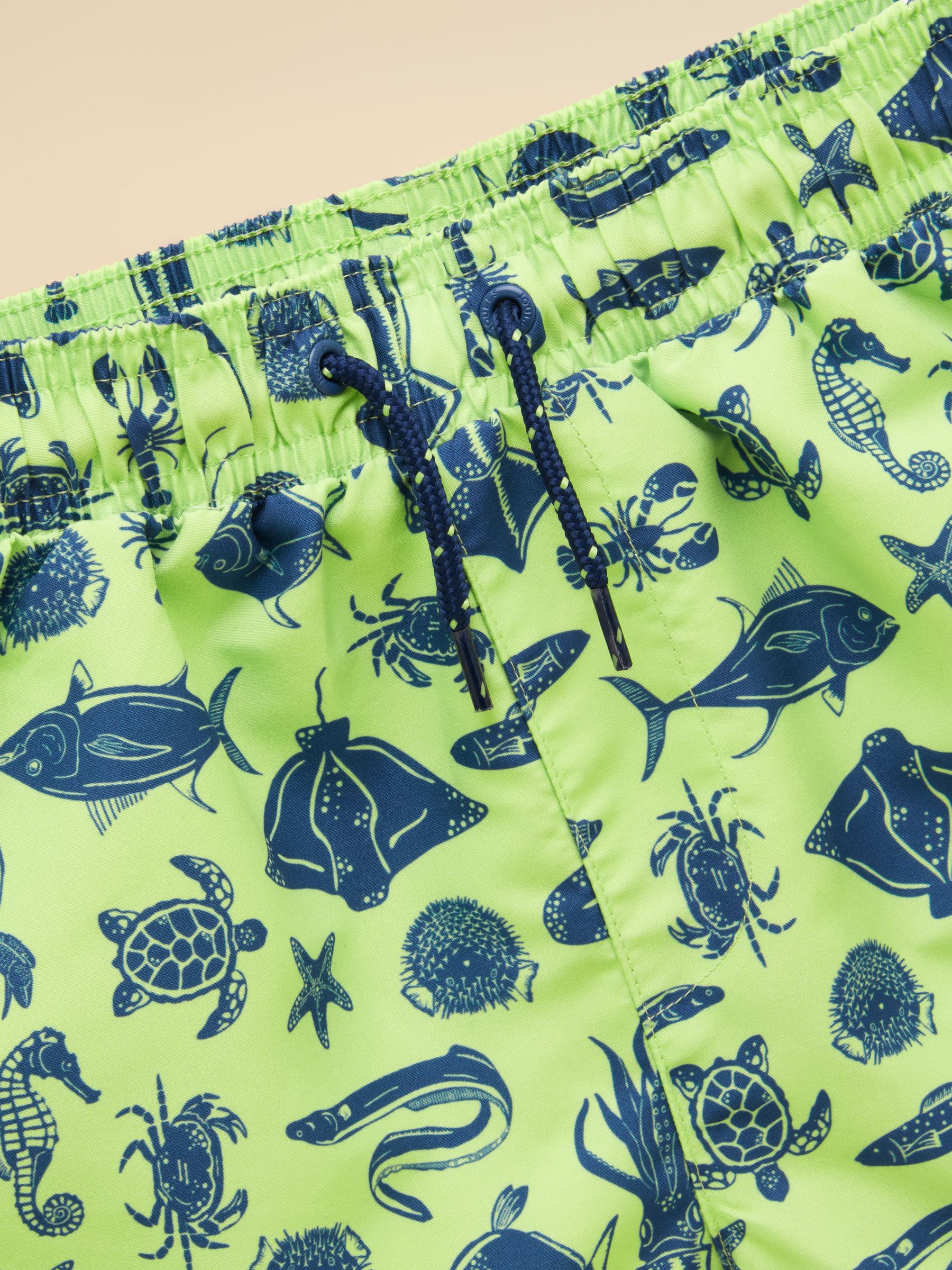 Boys' Ocean Lime Green Printed Swim Shorts - Image 4 of 4