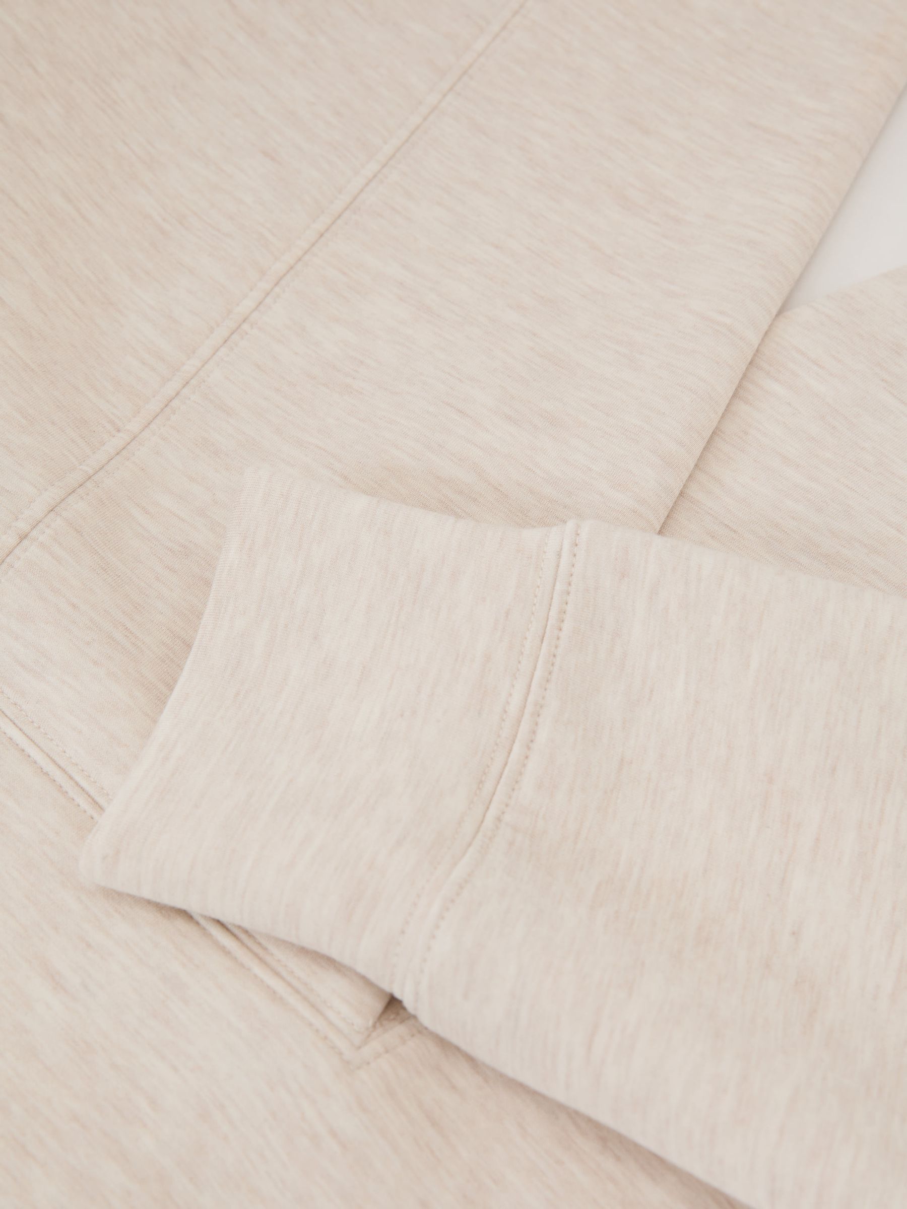 Premium Interlock Shawl-Neck Sweatshirt in Neutral Marl - Image 6 of 6