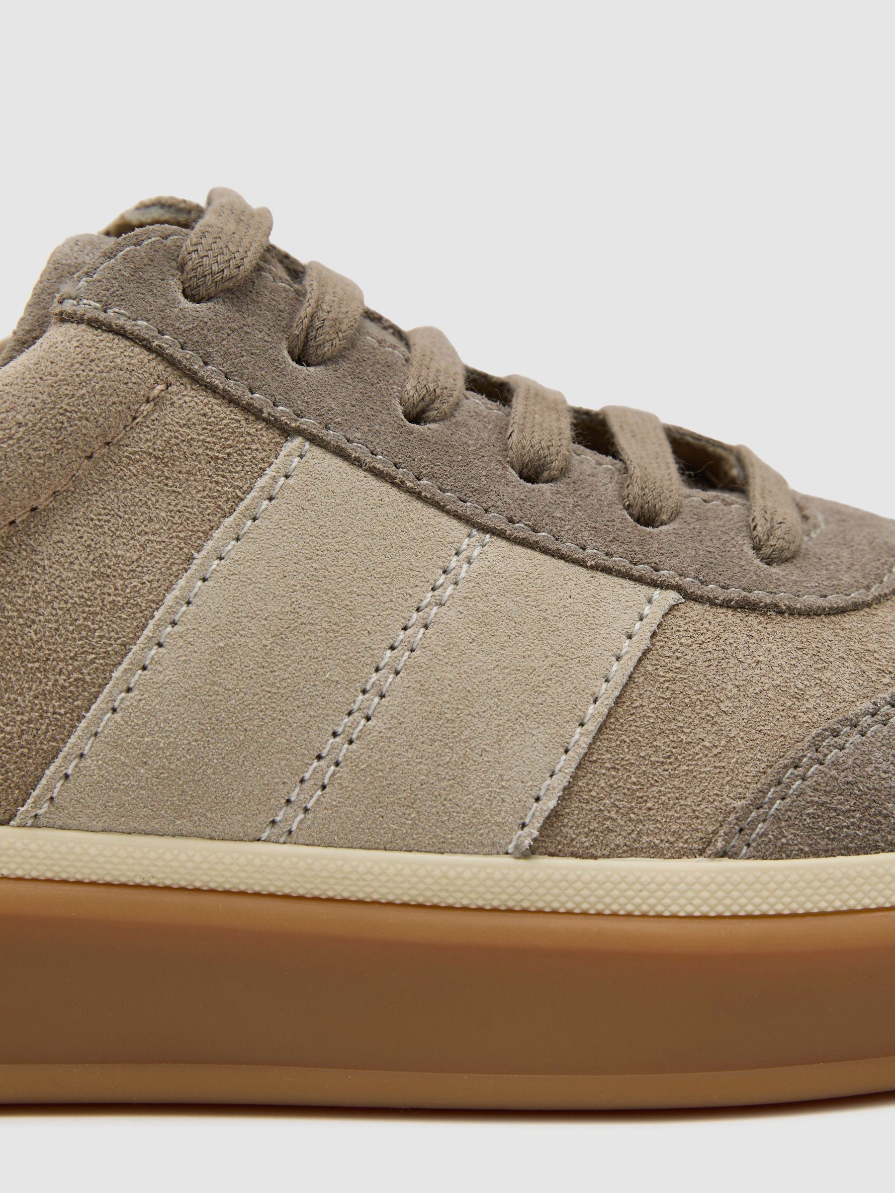Suede Low-Top Trainers in Taupe - Image 5 of 5