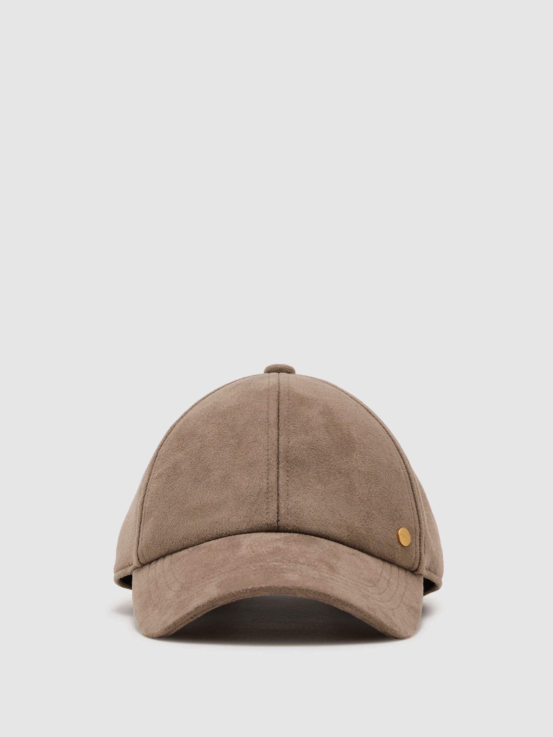 Umělý semiš Baseball-Style Čepice v taupe barvě - Obrázek 2 z 5