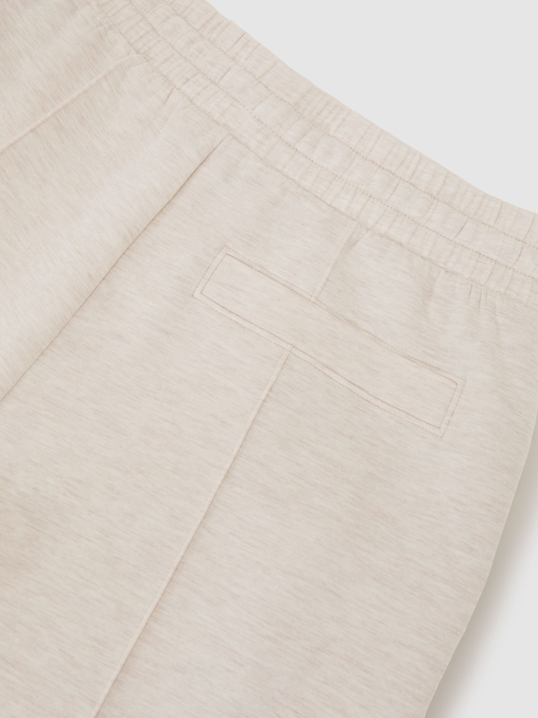 Premium Interlock Wide-Leg Joggers in Neutral Marl - Image 8 of 8