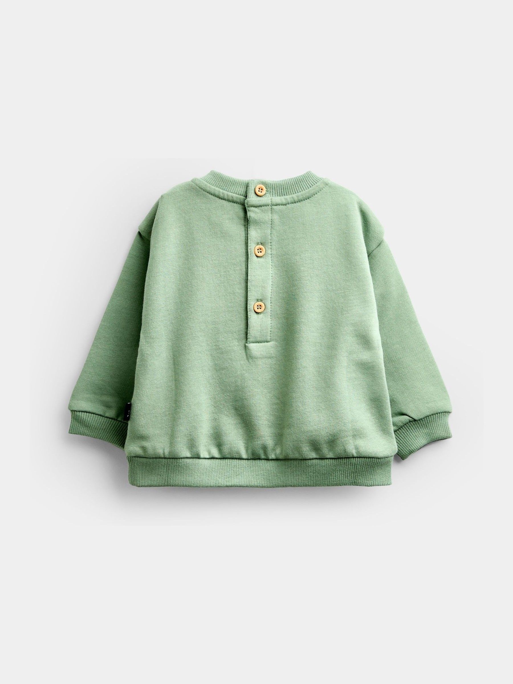Green Farmyard Baby Appliqué Sweatshirt & Jogger Set - Image 3 of 6