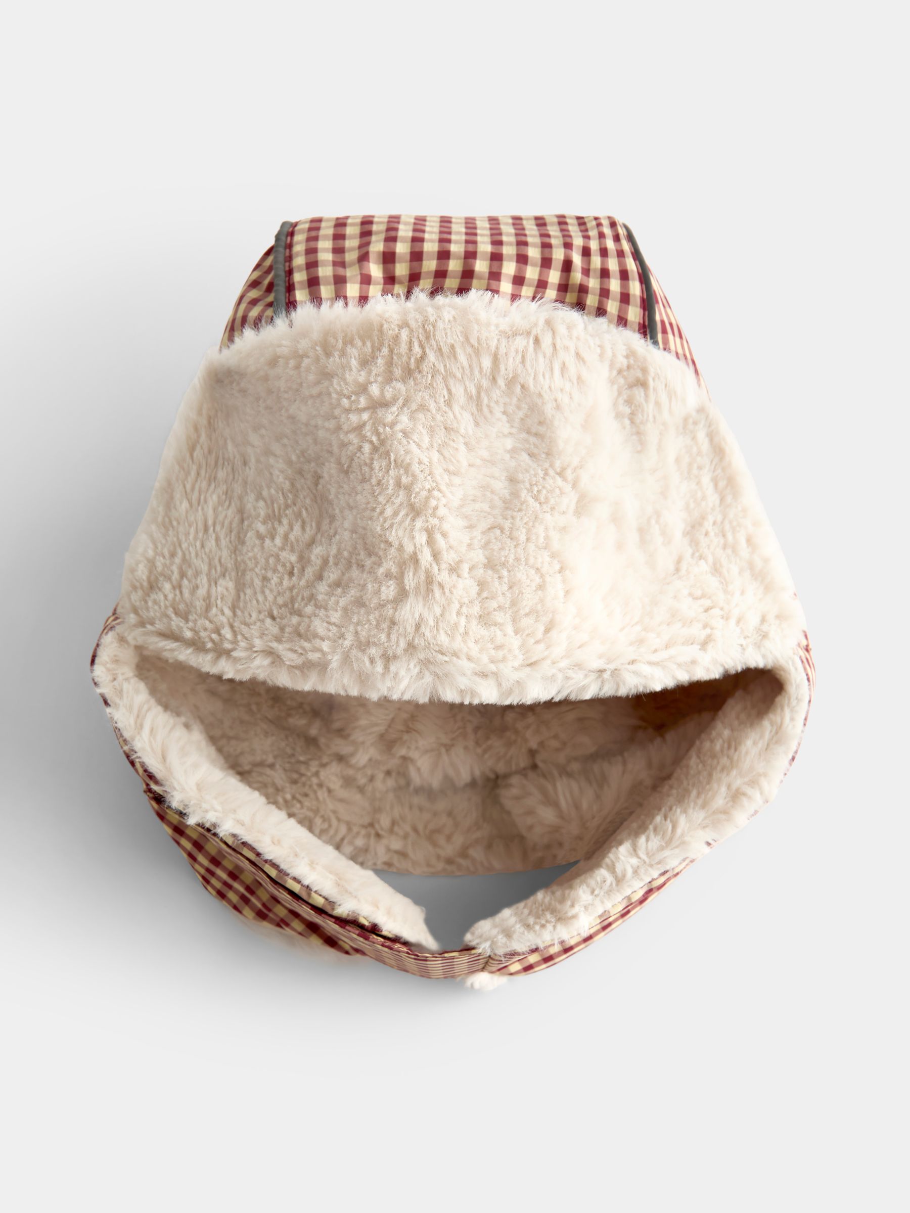Brown Gingham Cosy Trapper Hat - Image 1 of 3