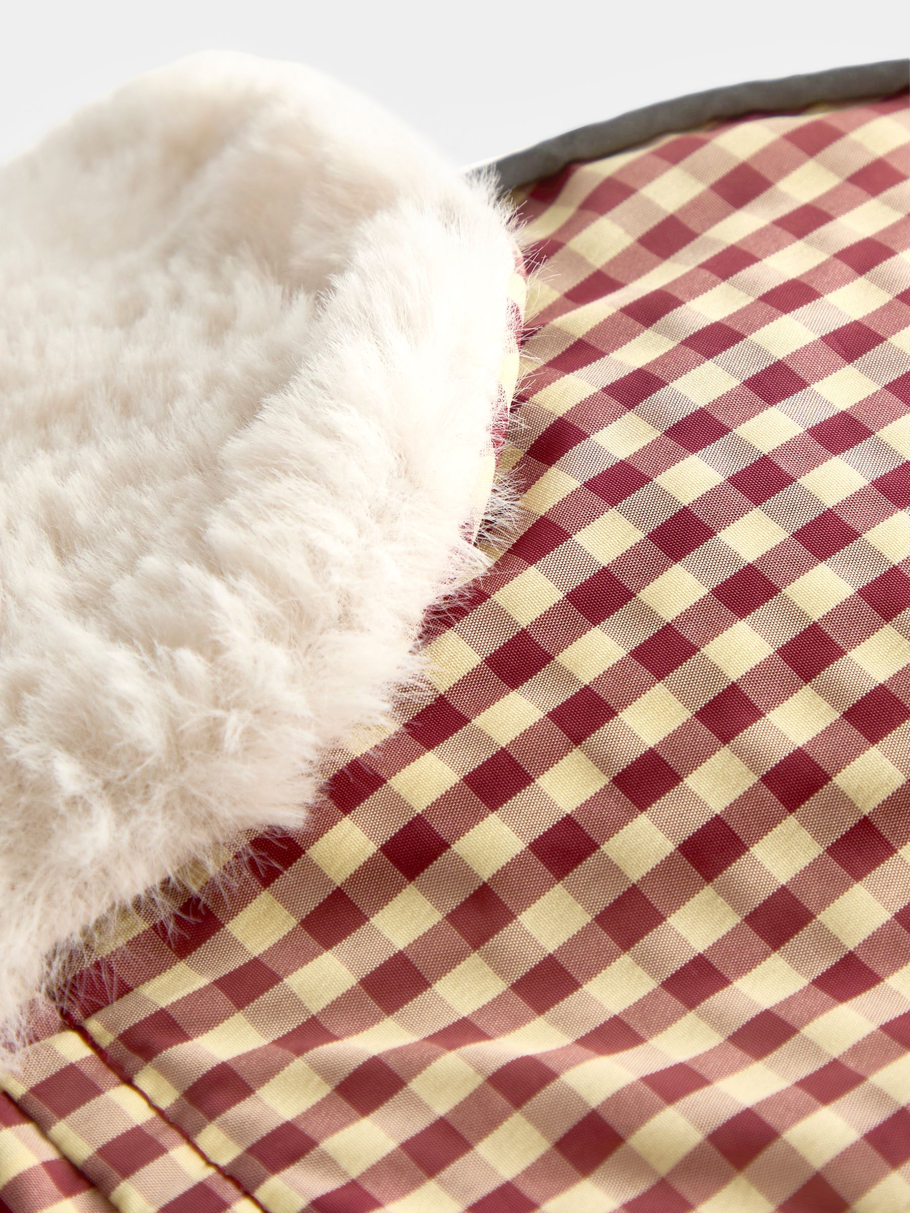 Brown Gingham Cosy Trapper Hat - Image 3 of 3