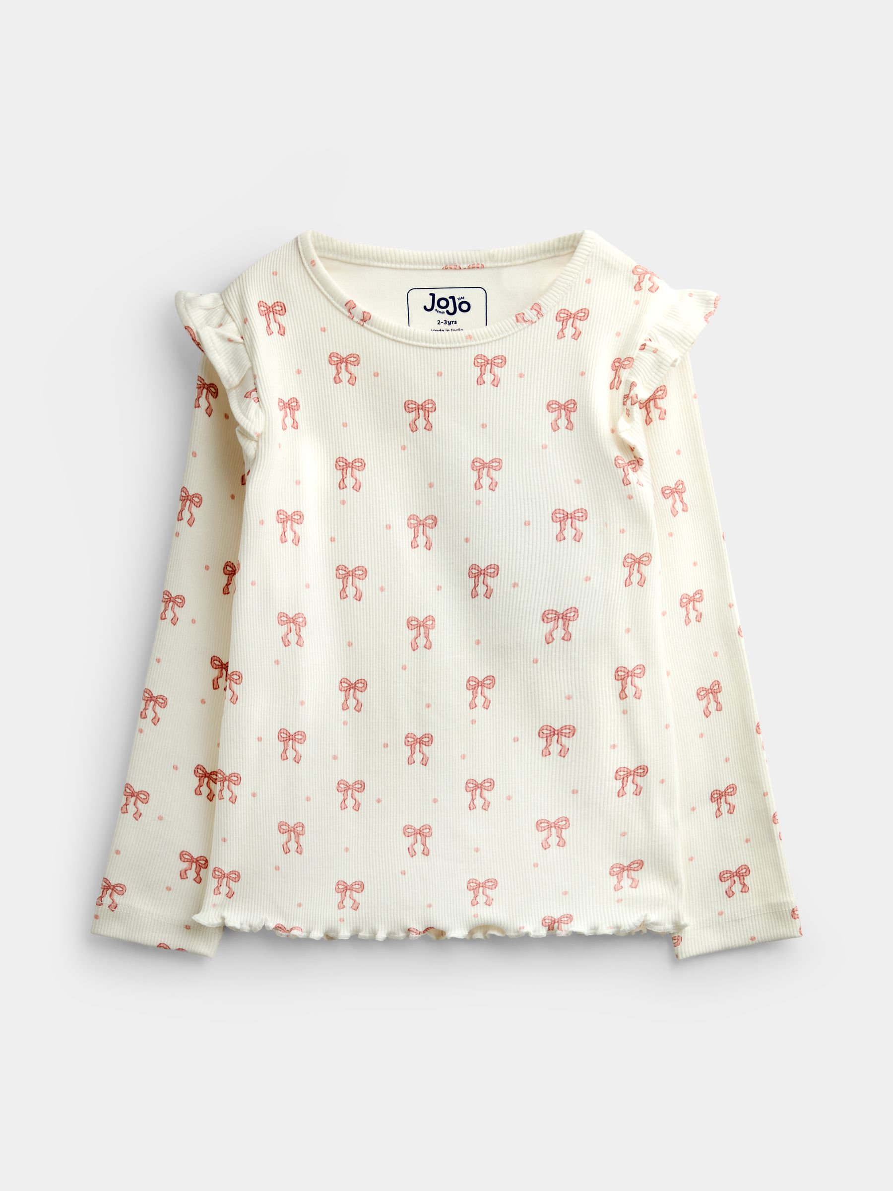 Pink Bow Pointelle Jersey Pyjamas - Image 2 of 6 Pink Bow Pointelle Jersey Pyjamas - Image 2 of 6