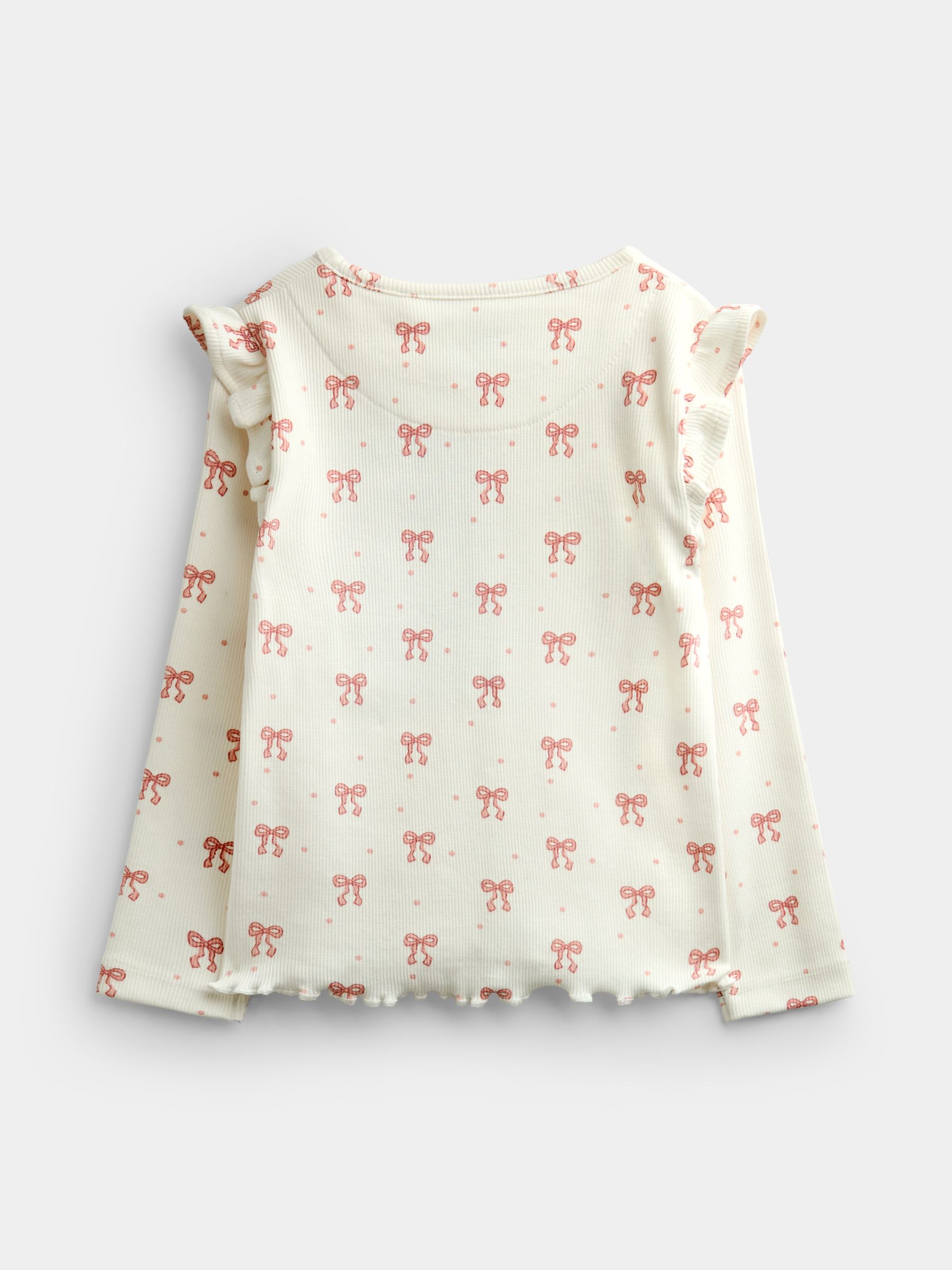 Pink Bow Pointelle Jersey Pyjamas - Image 3 of 6