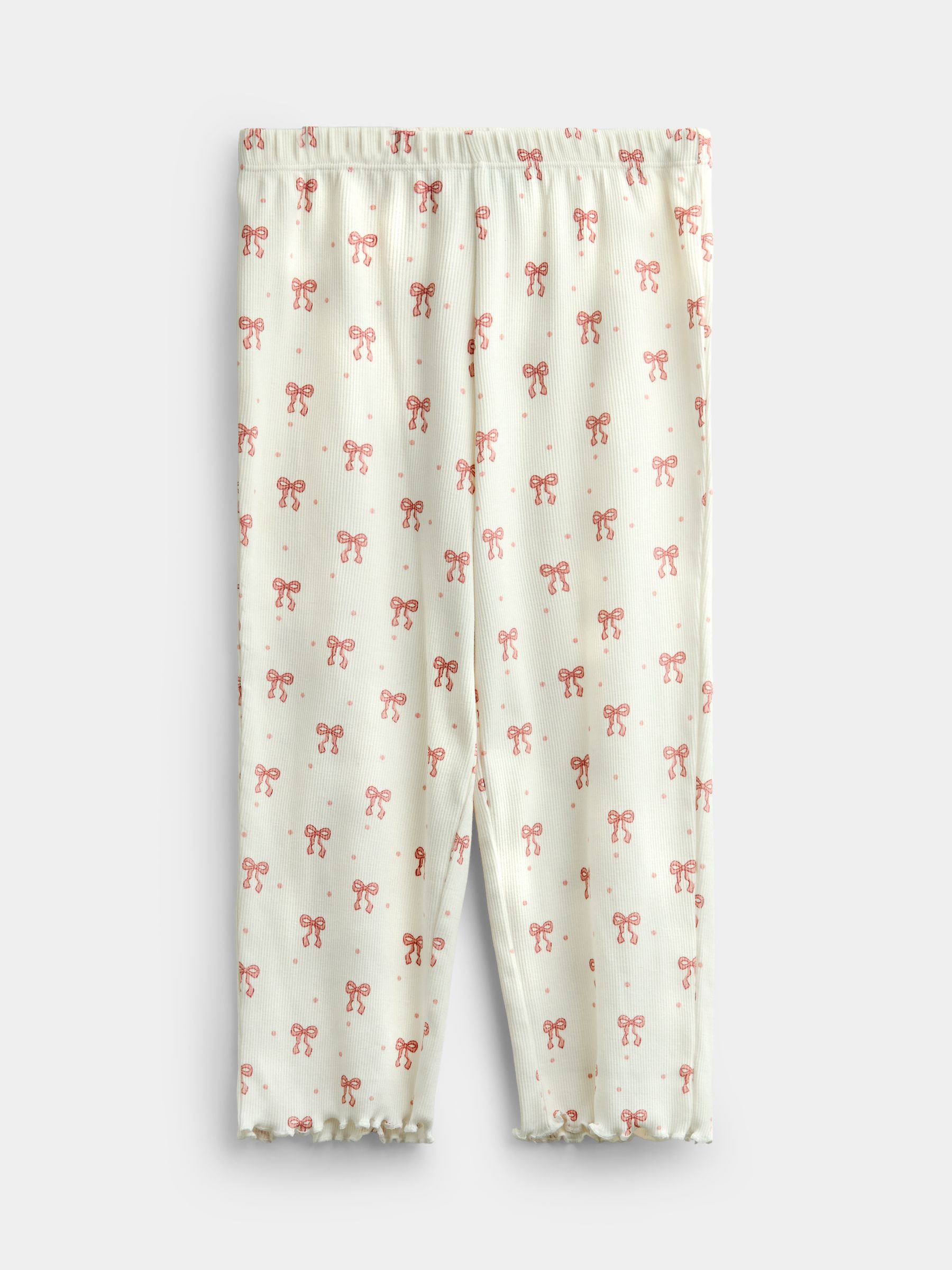 Pink Bow Pointelle Jersey Pyjamas - Image 4 of 6