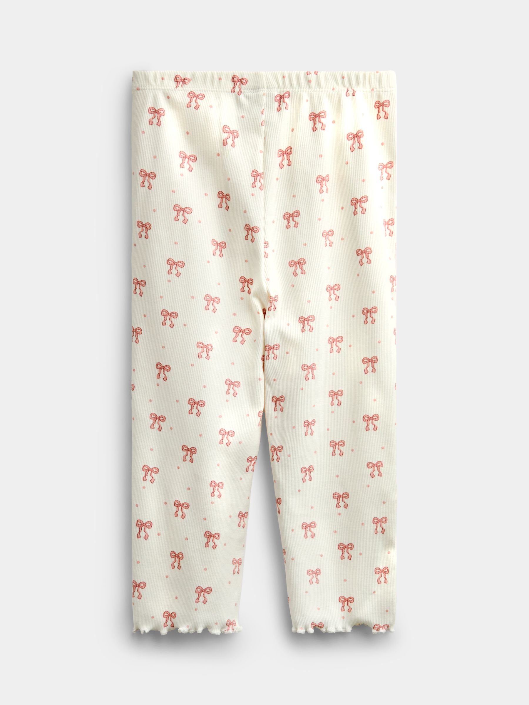 Pink Bow Pointelle Jersey Pyjamas - Image 5 of 6
