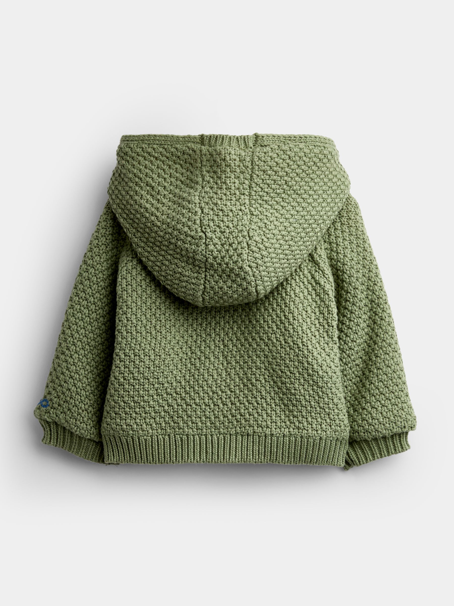 Green Dino Hooded Knitted Cardigan - Image 2 of 4 Green Dino Hooded Knitted Cardigan - Image 2 of 4