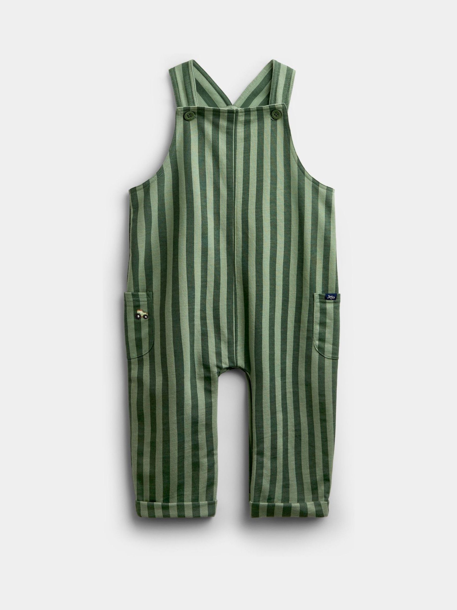 Green Stripe 2-Piece Dungarees & Top Set - Image 4 of 6