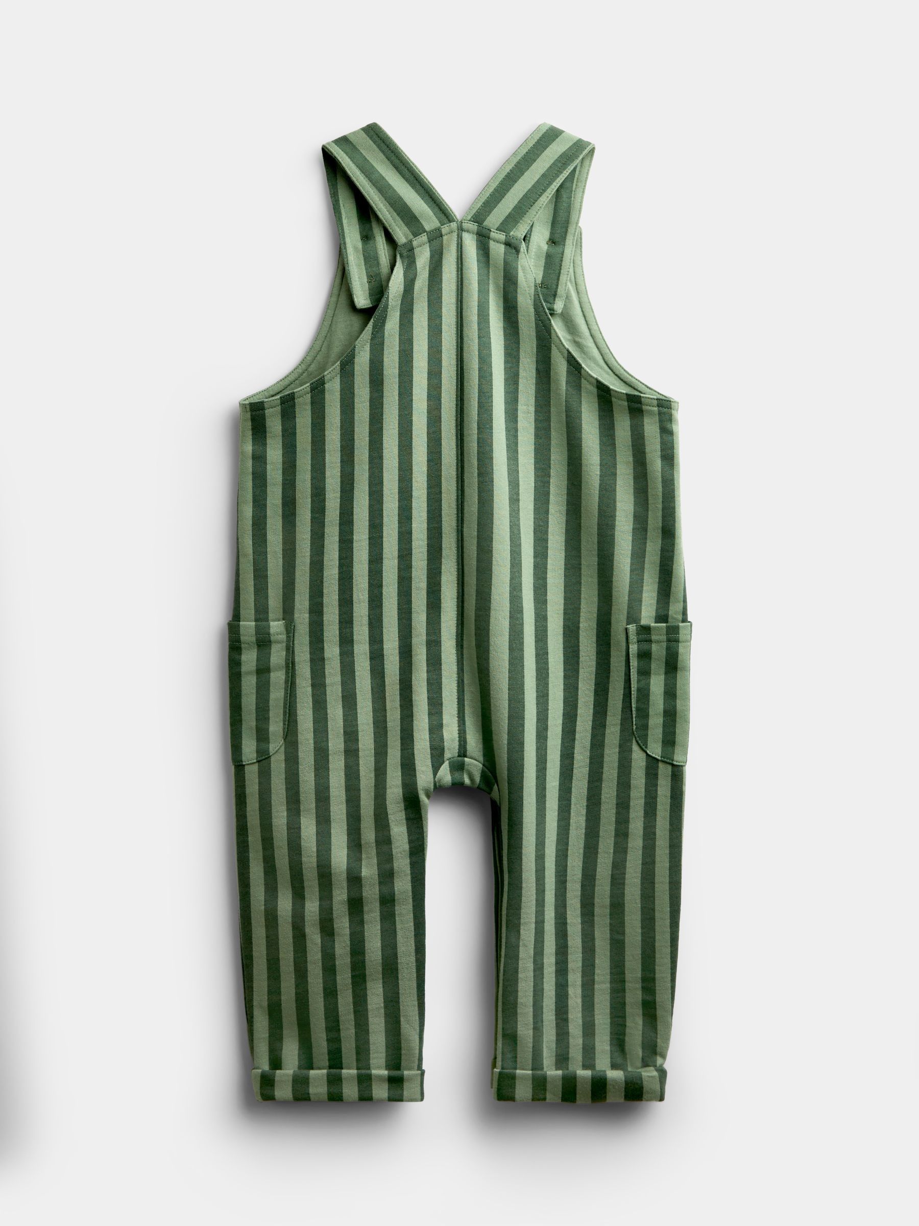 Green Stripe 2-Piece Dungarees & Top Set - Image 5 of 6