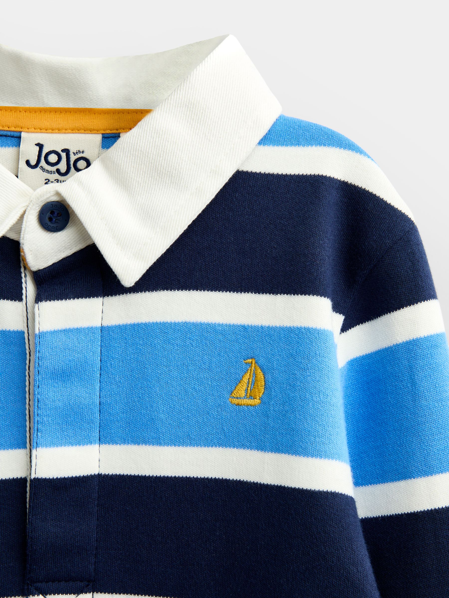 Blue Classic Stripe Rugby Top - Image 3 of 4