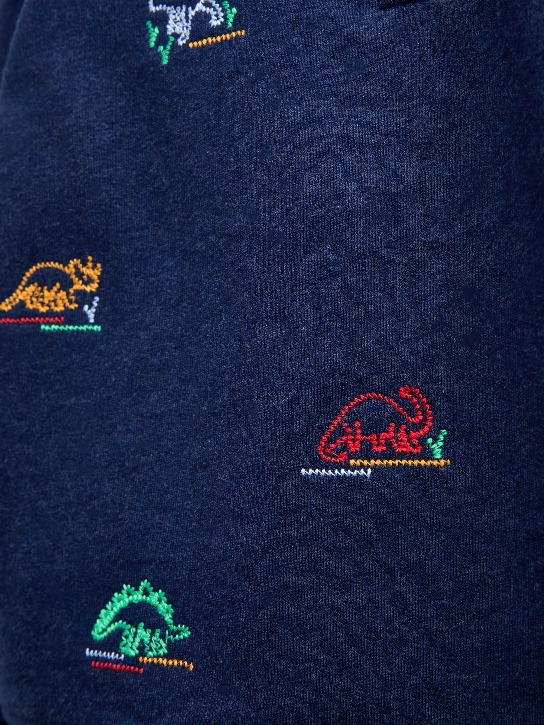 Blue Marl Dino Embroidered Sweatshirt - Image 5 of 5 Blue Marl Dino Embroidered Sweatshirt - Image 5 of 5