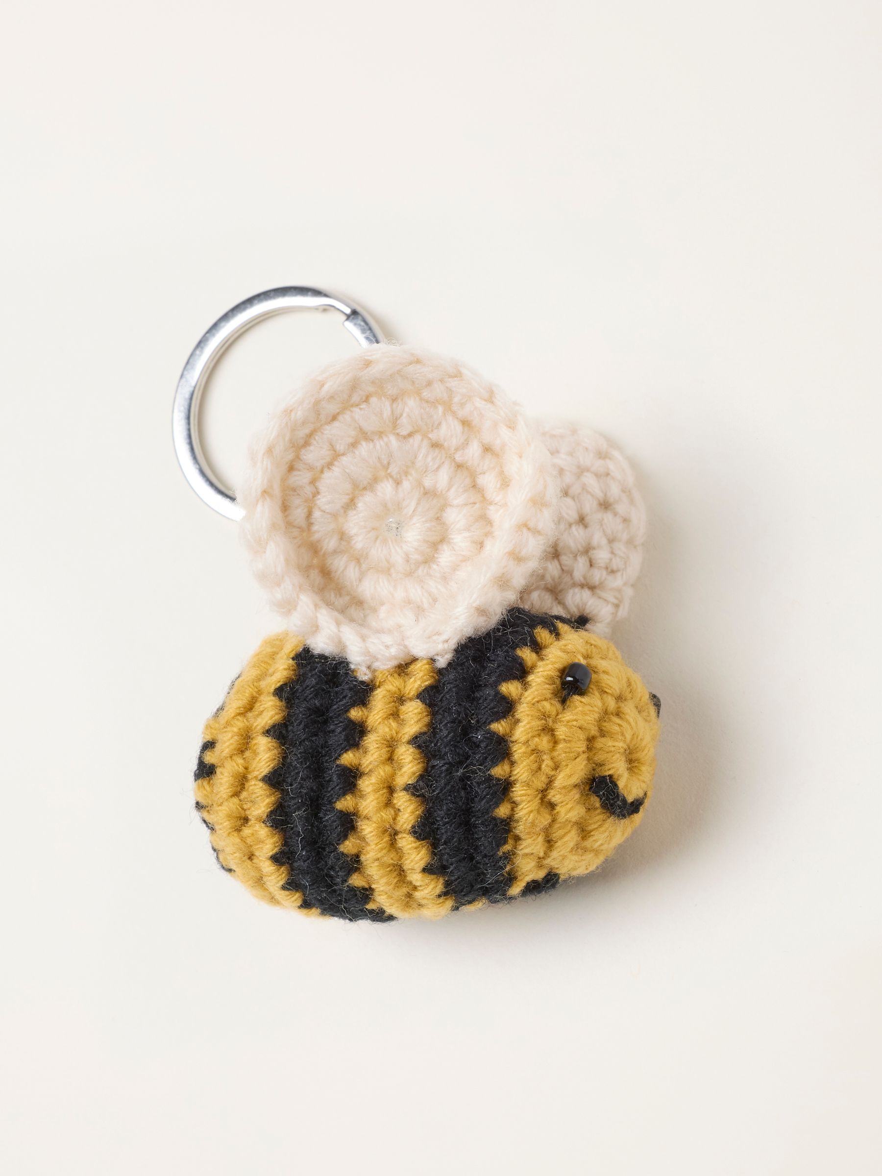 Yellow Crochet Bee Keyring - Image 3 of 3 Yellow Crochet Bee Keyring - Image 3 of 3