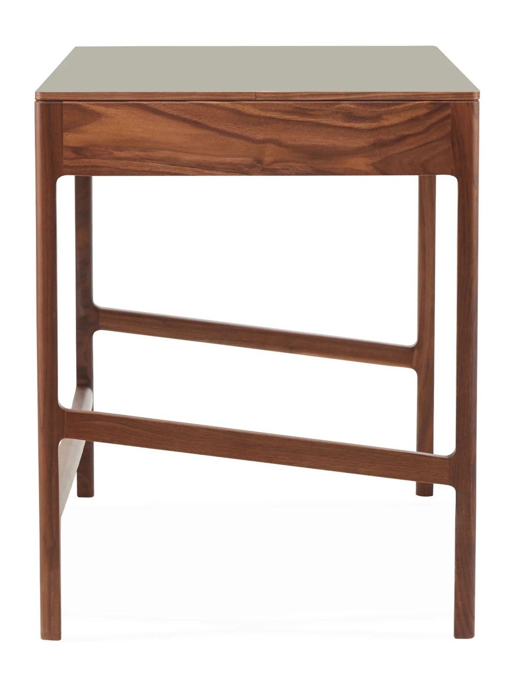The Conran Shop Walnut Charcoal Domus 2 Drawer Desk - Image 3 of 4