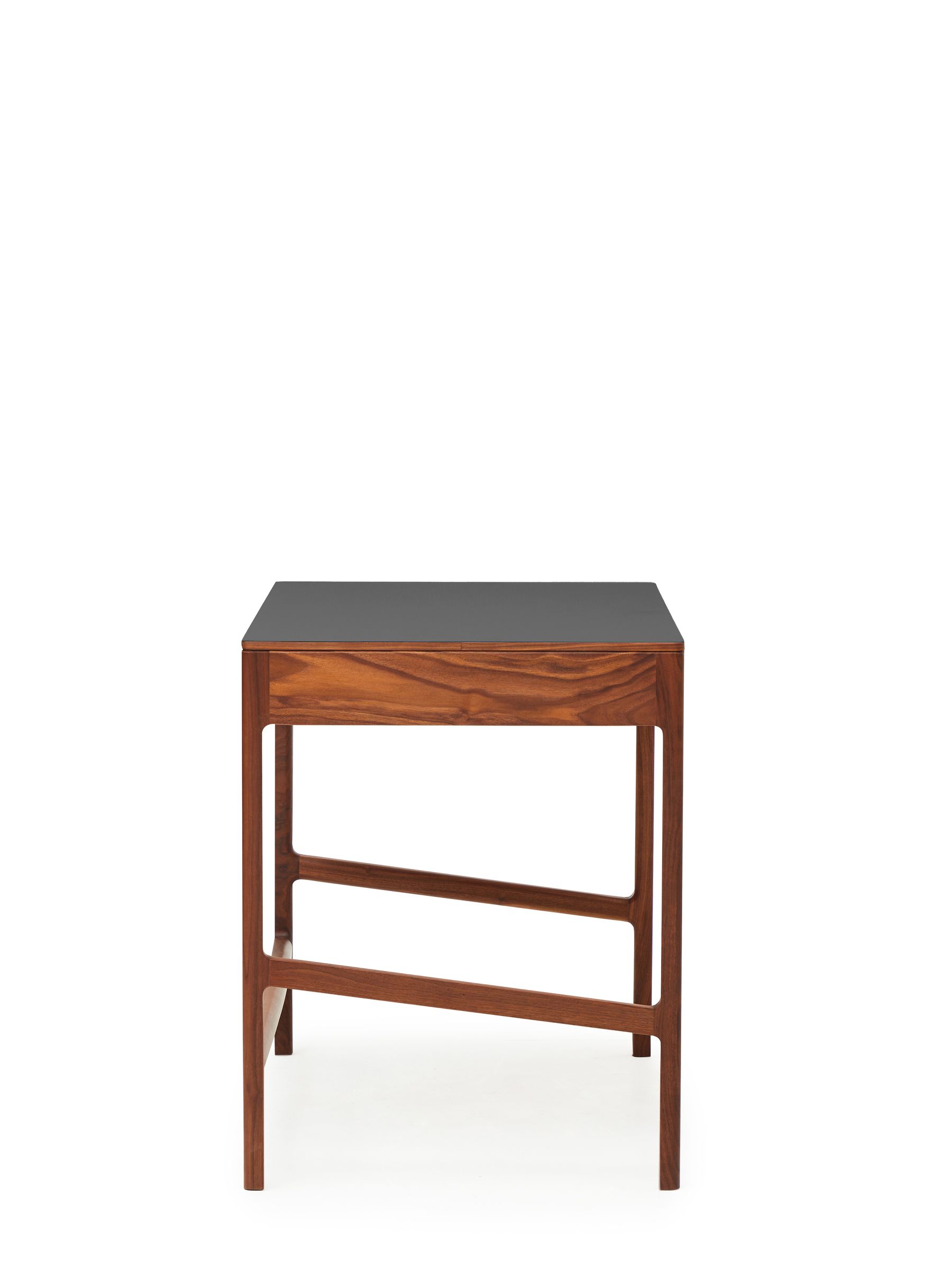 The Conran Shop Walnut Charcoal Domus 2 Drawer Desk - Image 7 of 7