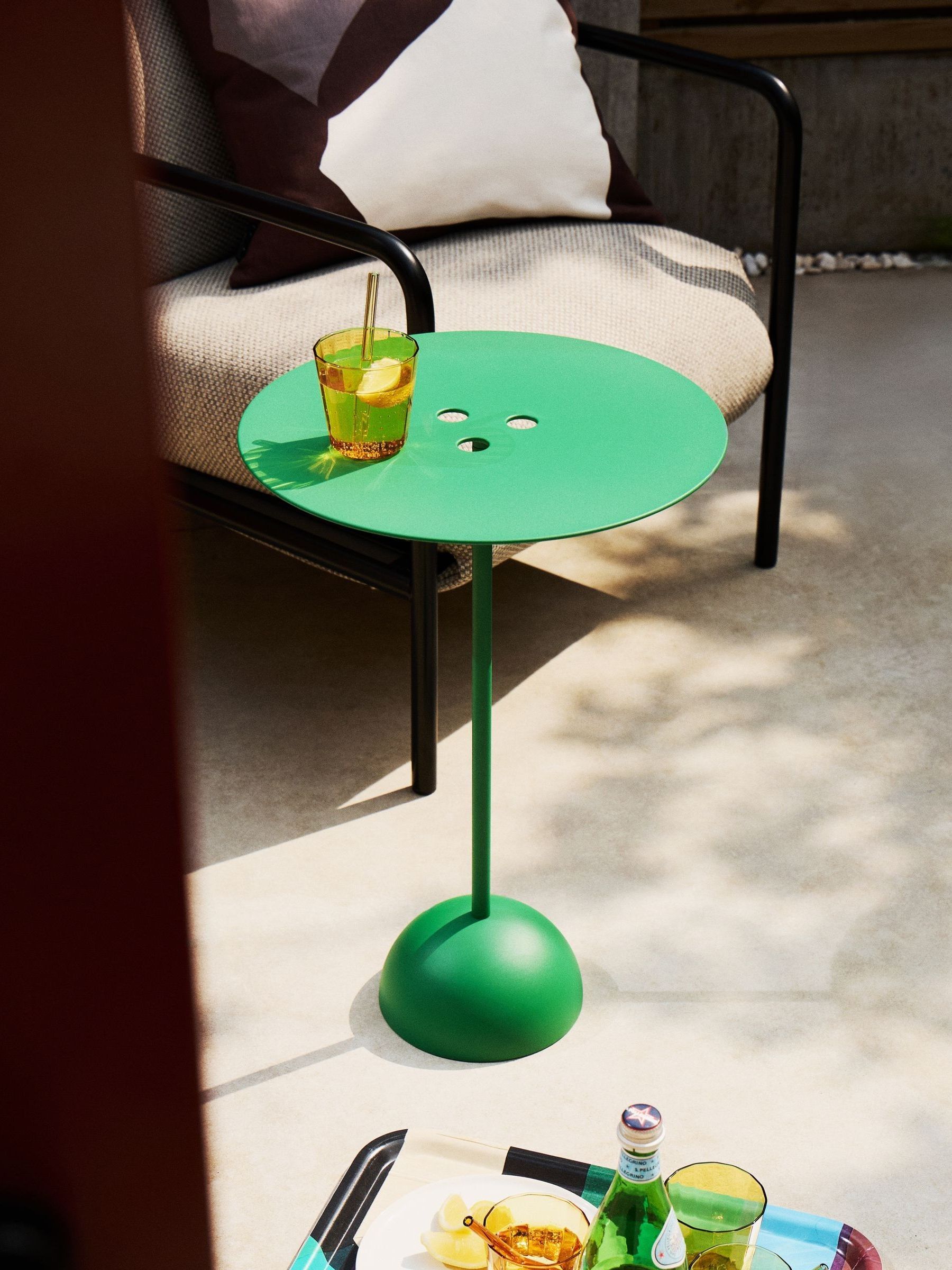 The Conran Shop Green Ten-Pin Side Table - Image 1 of 4