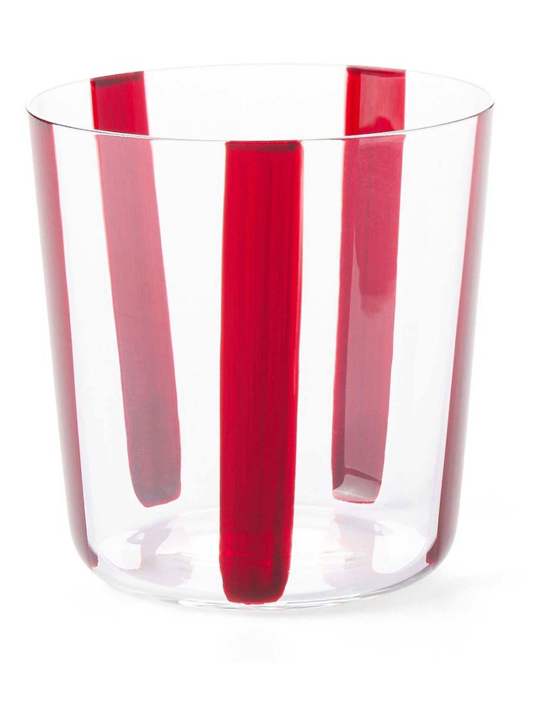 The Conran Shop Set of 4 Burgundy Nova Stripe Tumblers 360ml - Image 5 of 5