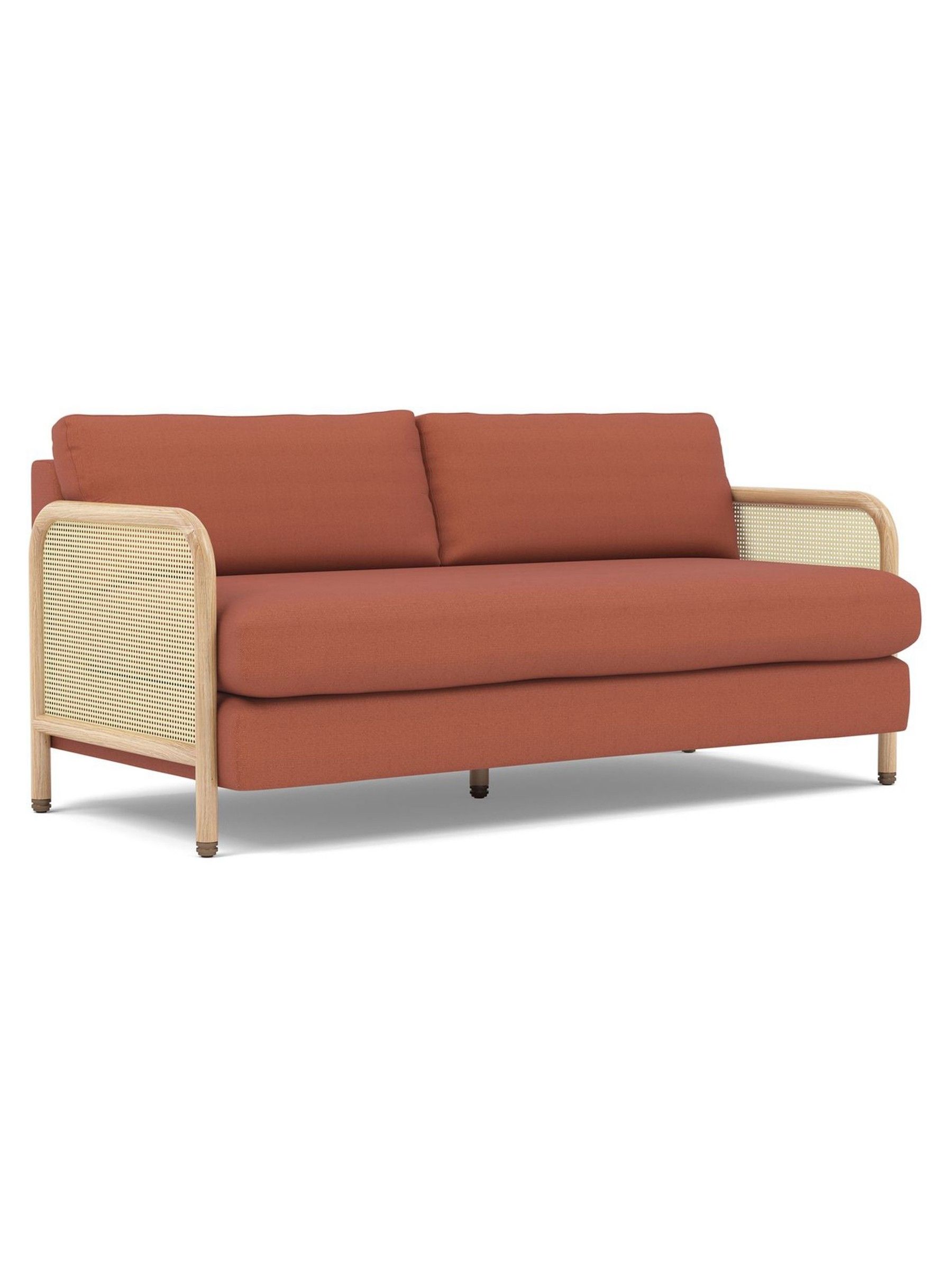 The Conran Shop Oak Dahlia Red Tamilla 2 Seater Sofa - Image 1 of 4