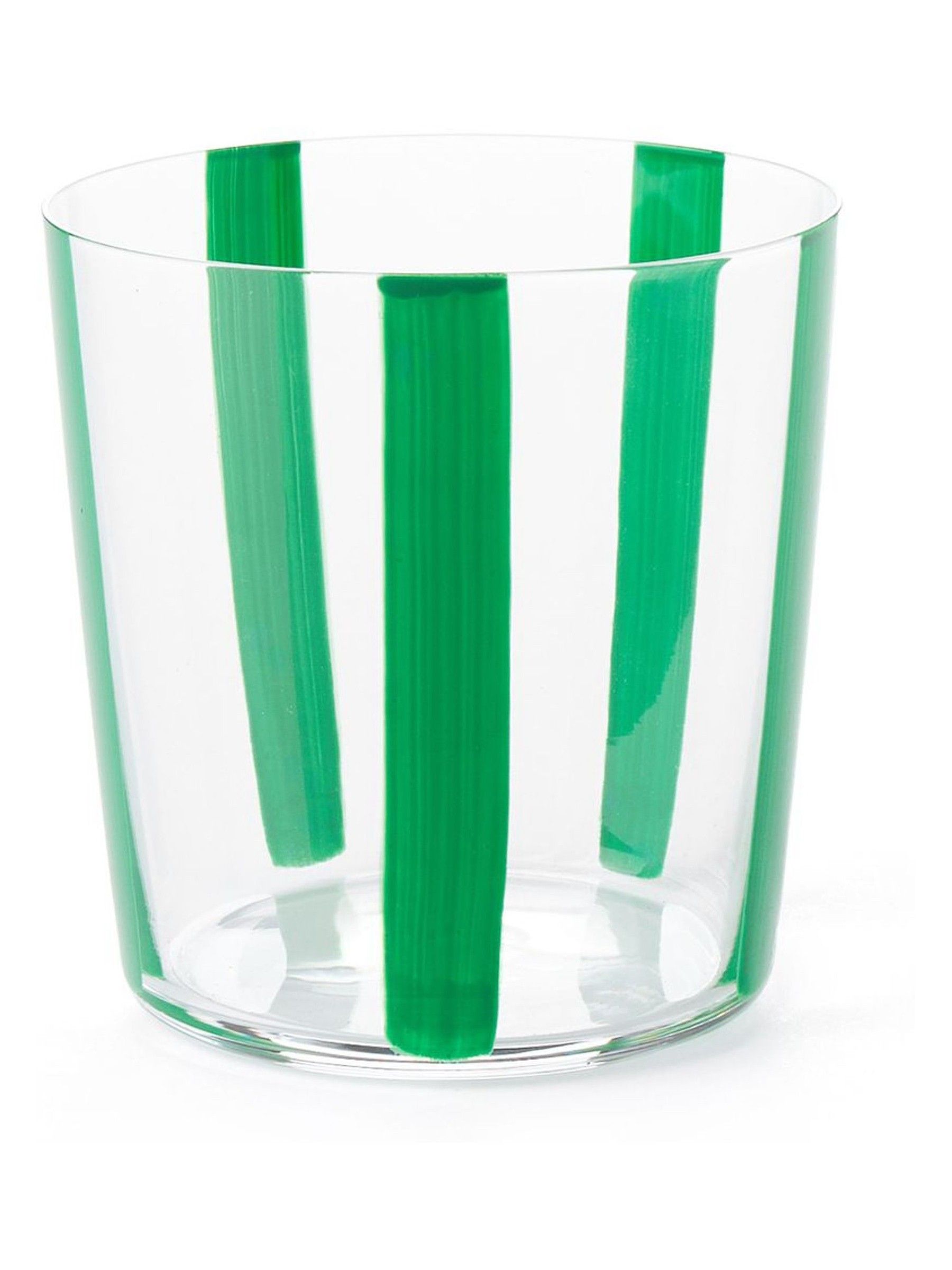 The Conran Shop Set of 4 Green Nova Stripe Tumblers 360ml - Image 5 of 6