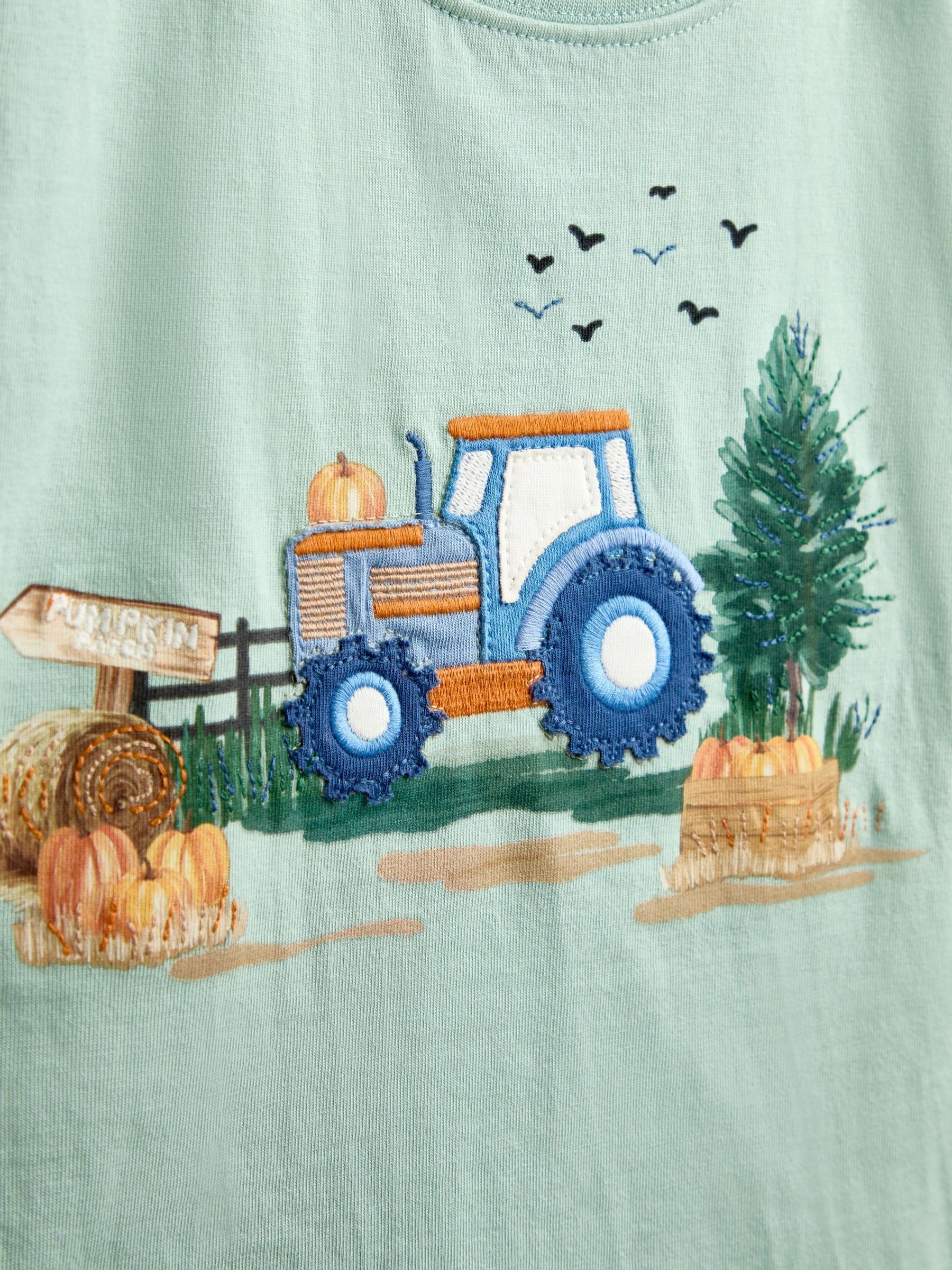Green Tractor Scene Printed Top - Image 3 of 4