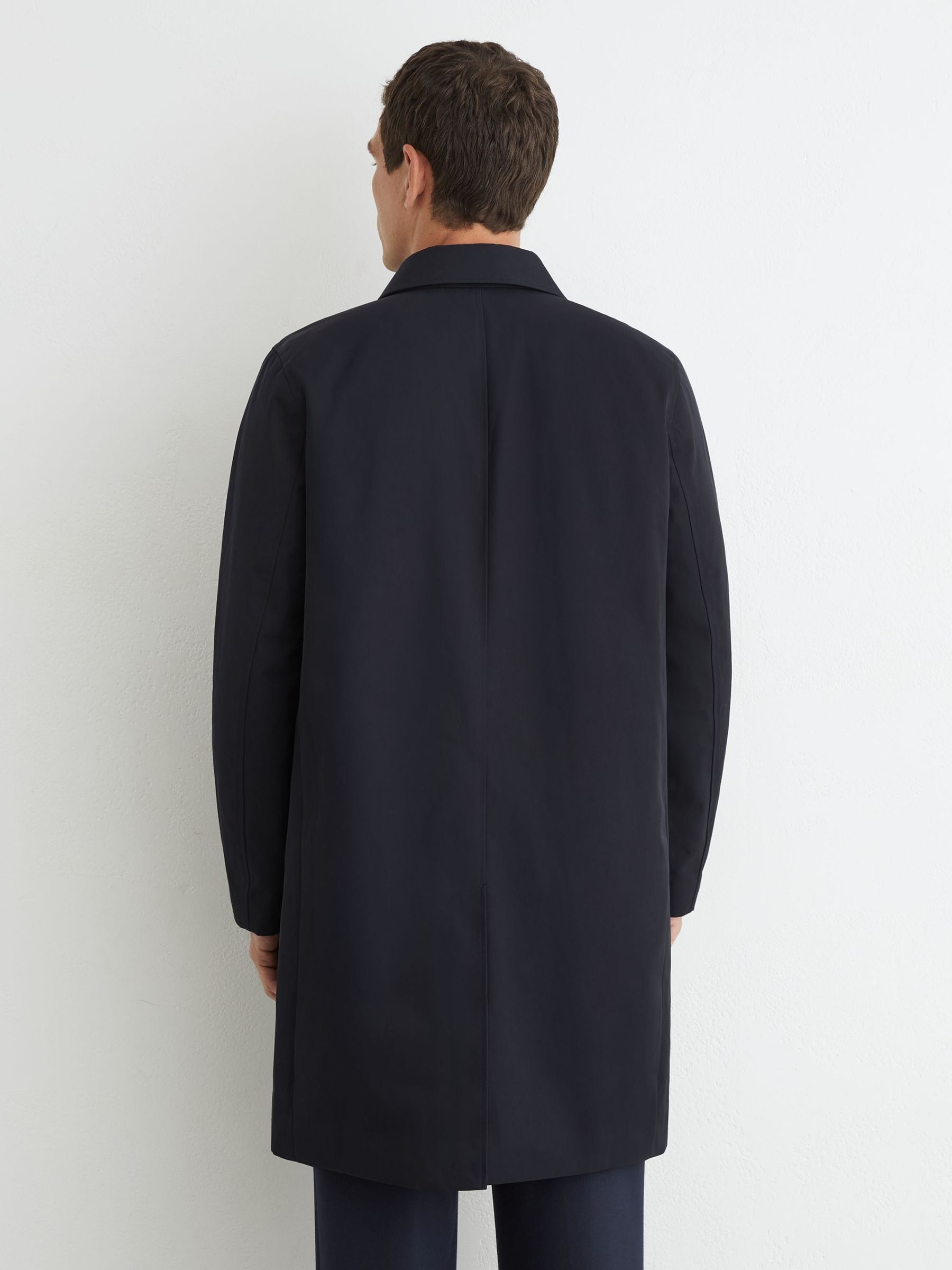 Technical Long Zip-Through Jacket in Navy - Image 4 of 6
