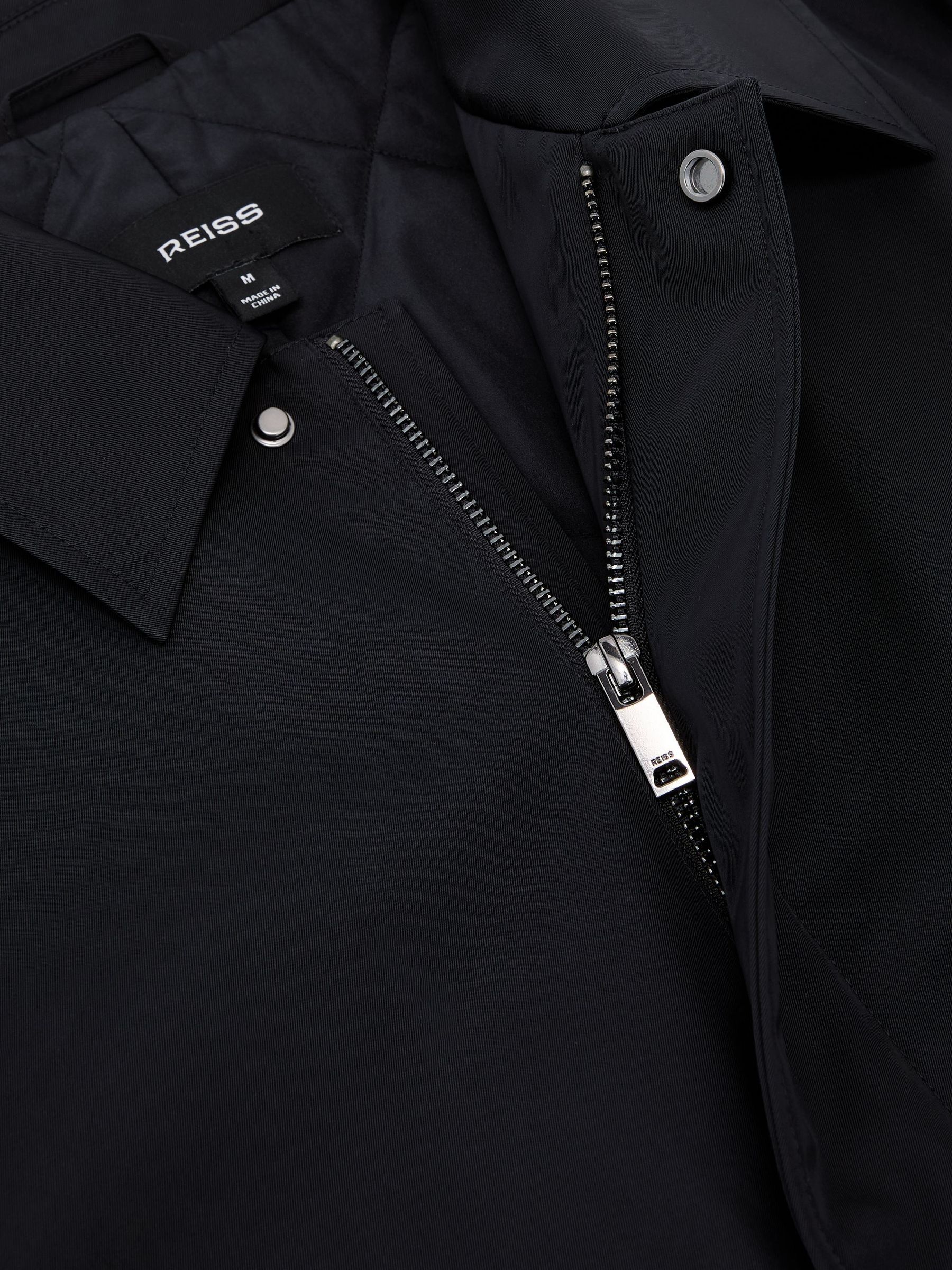 Technical Long Zip-Through Jacket in Navy - Image 6 of 6