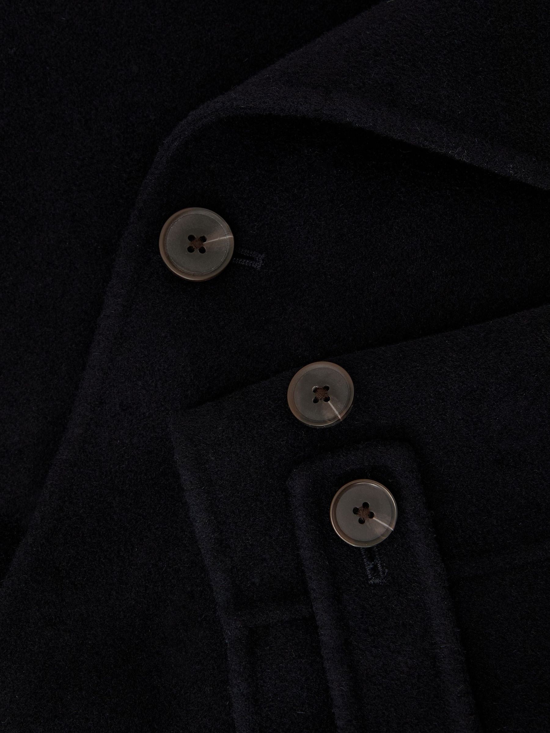 Wool-Blend Blindseam Belted Overcoat in Navy - Image 11 of 11