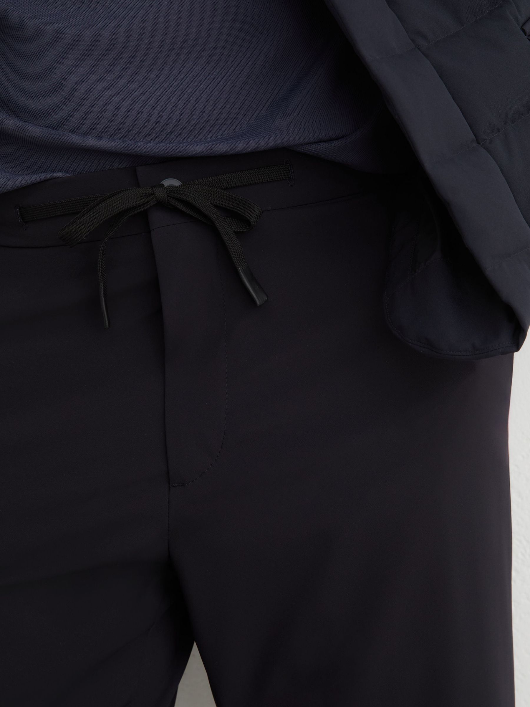 R-Flex Technical Stretch Drawstring Trousers Tailored-Fit in Navy - Image 3 of 8