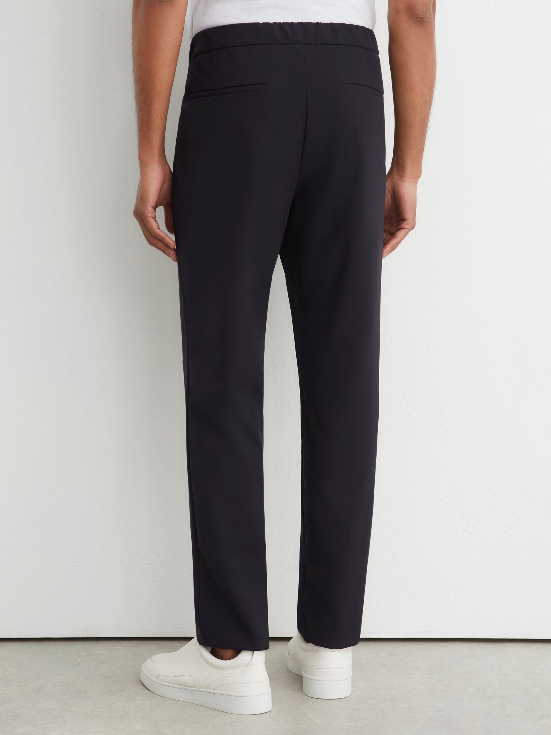 R-Flex Technical Stretch Drawstring Trousers Tailored-Fit in Navy - Image 8 of 8