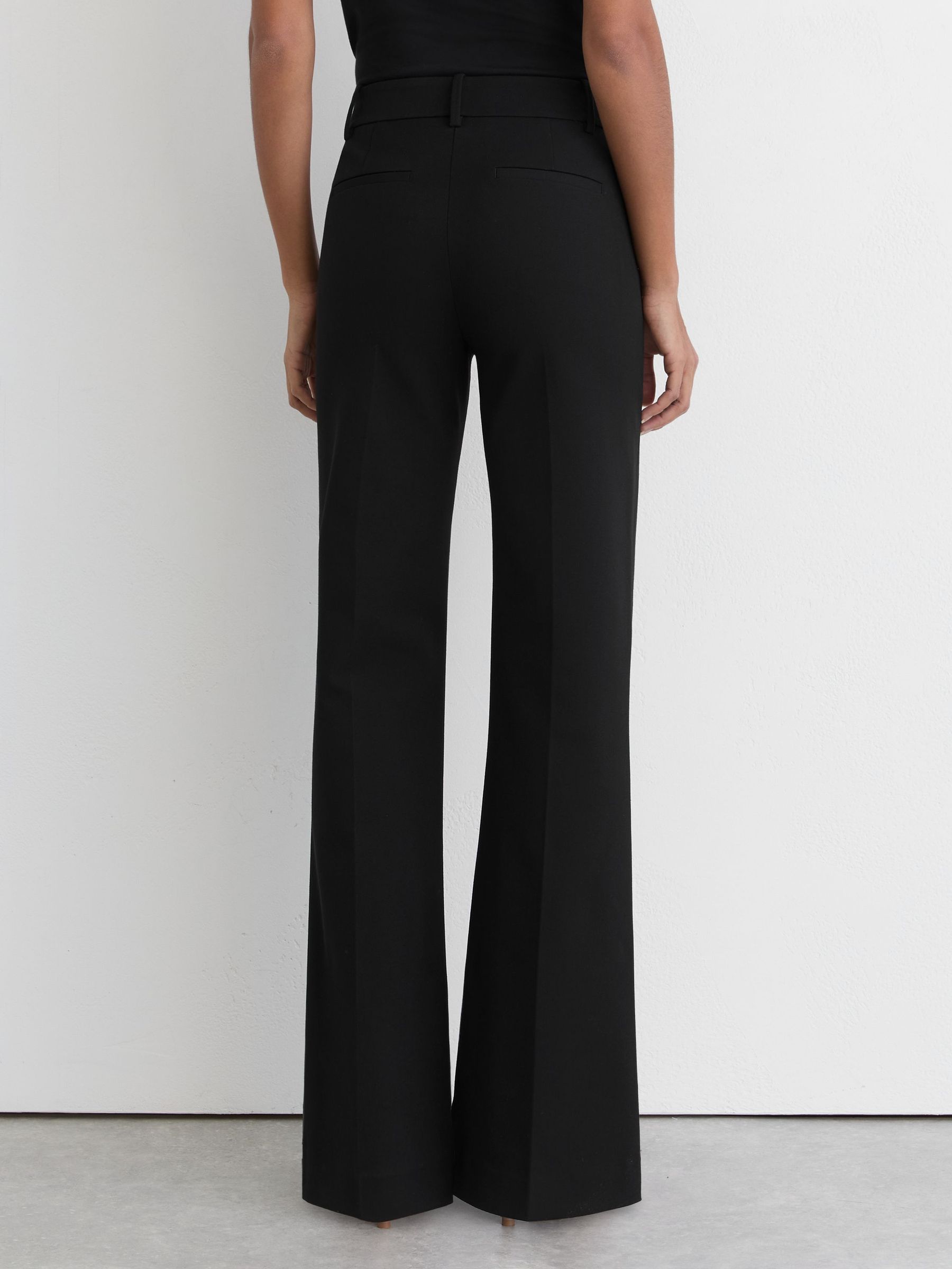 Tall High Rise Flared Trousers in Black - Image 5 of 7