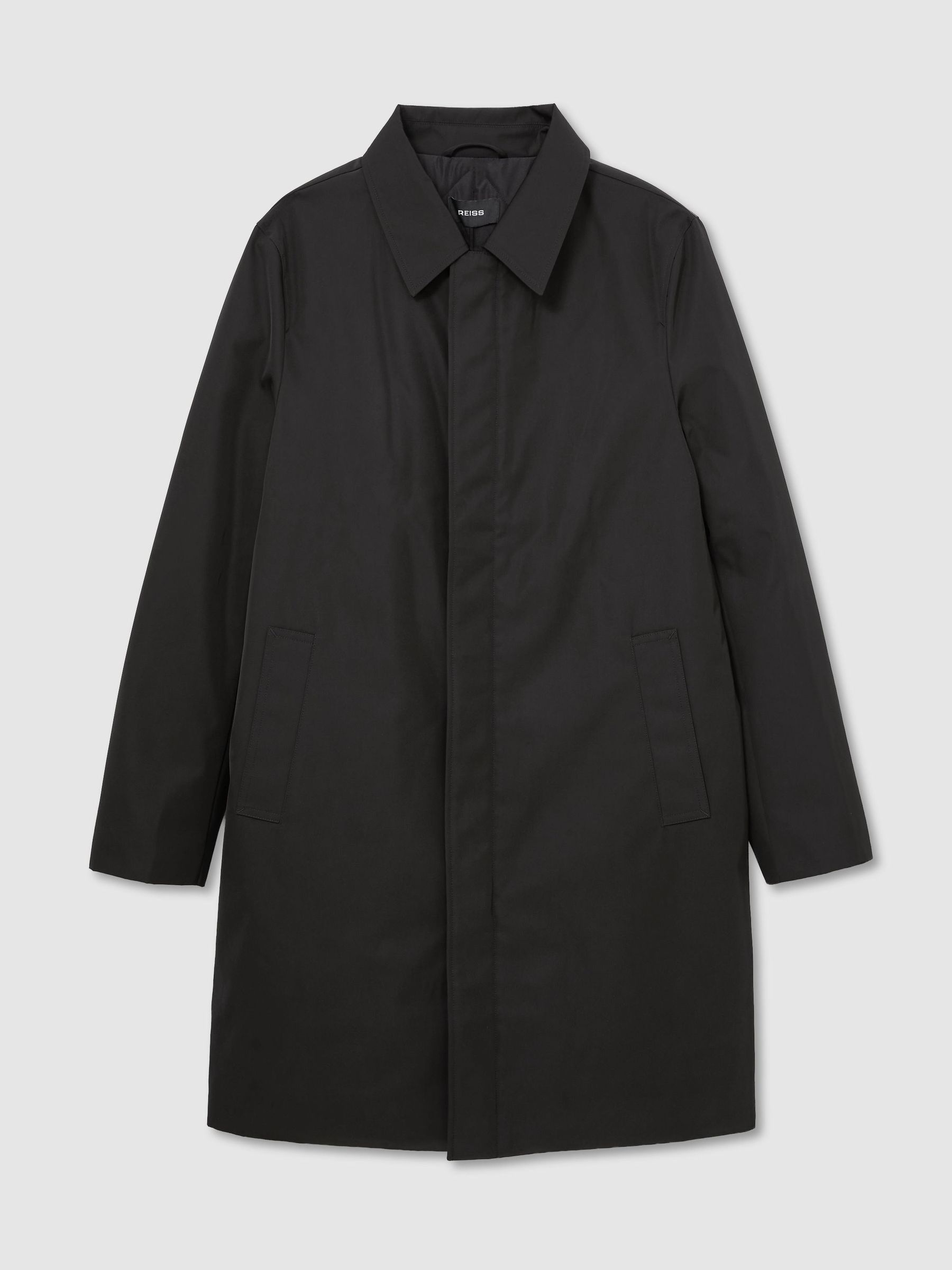 Technical Long Zip-Through Jacket in Black - Image 2 of 7