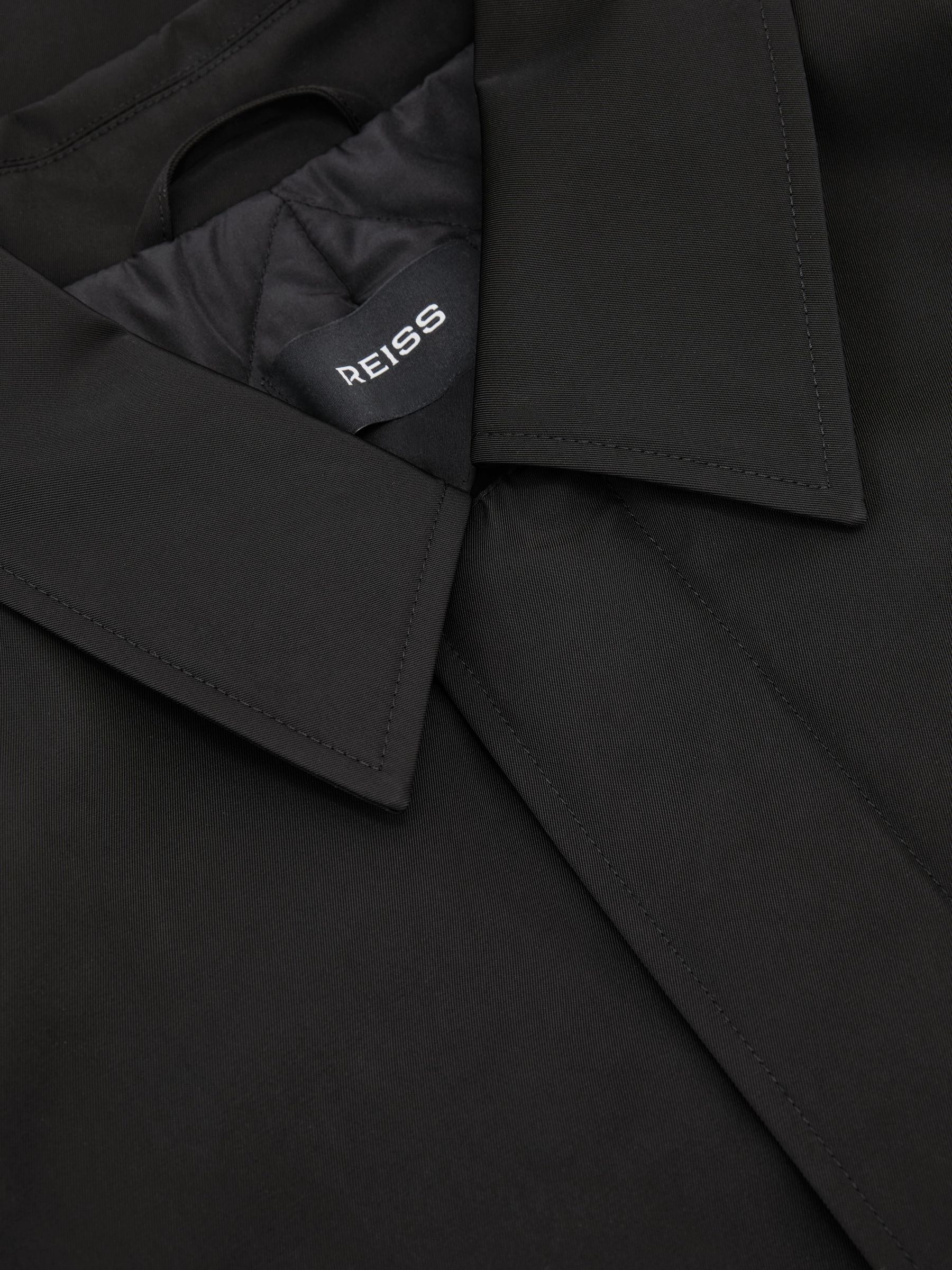 Technical Long Zip-Through Jacket in Black - Image 7 of 7