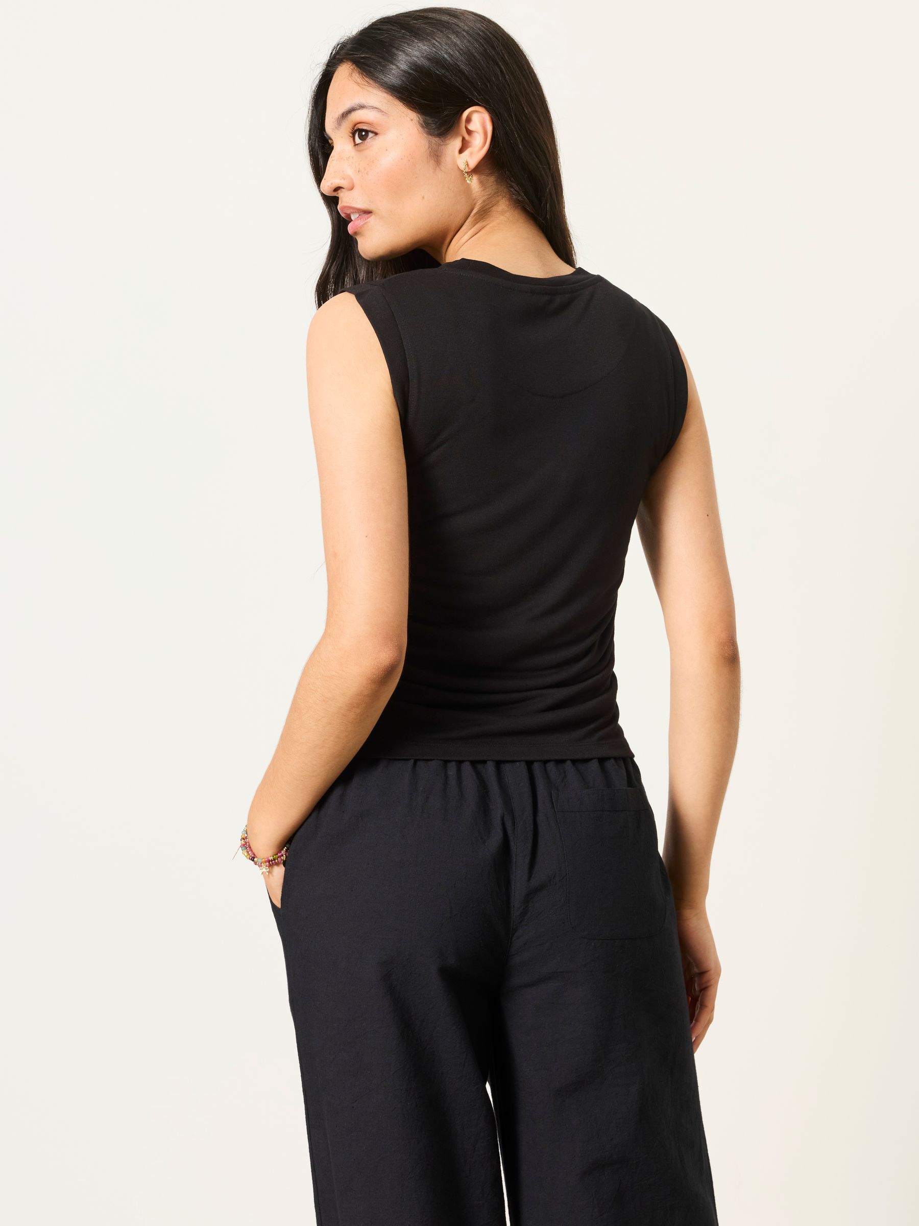 Ruby Black Ruched Top - Image 2 of 7