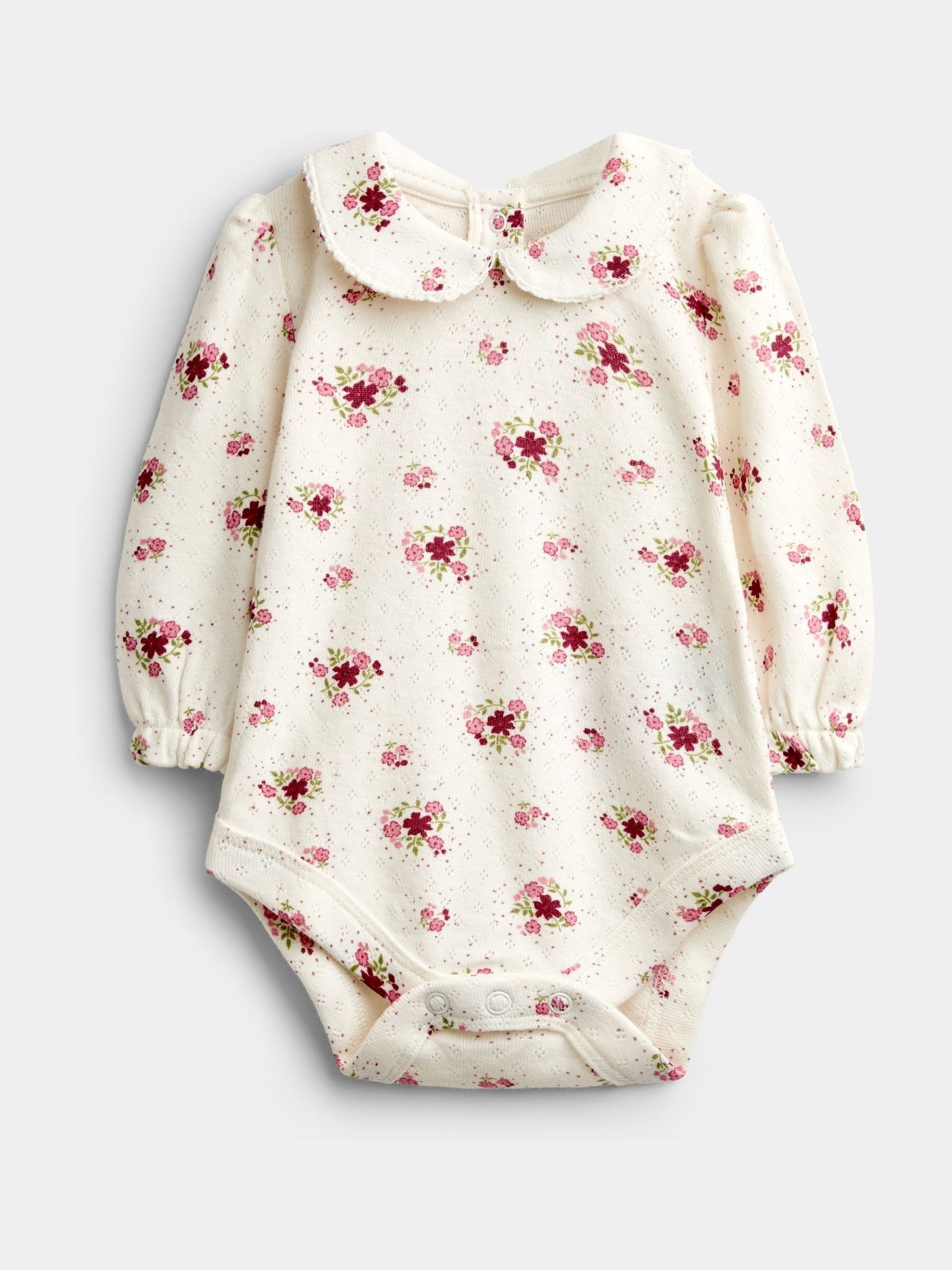 Rose Pink Floral Dungaree & Bodysuit Set - Image 2 of 6