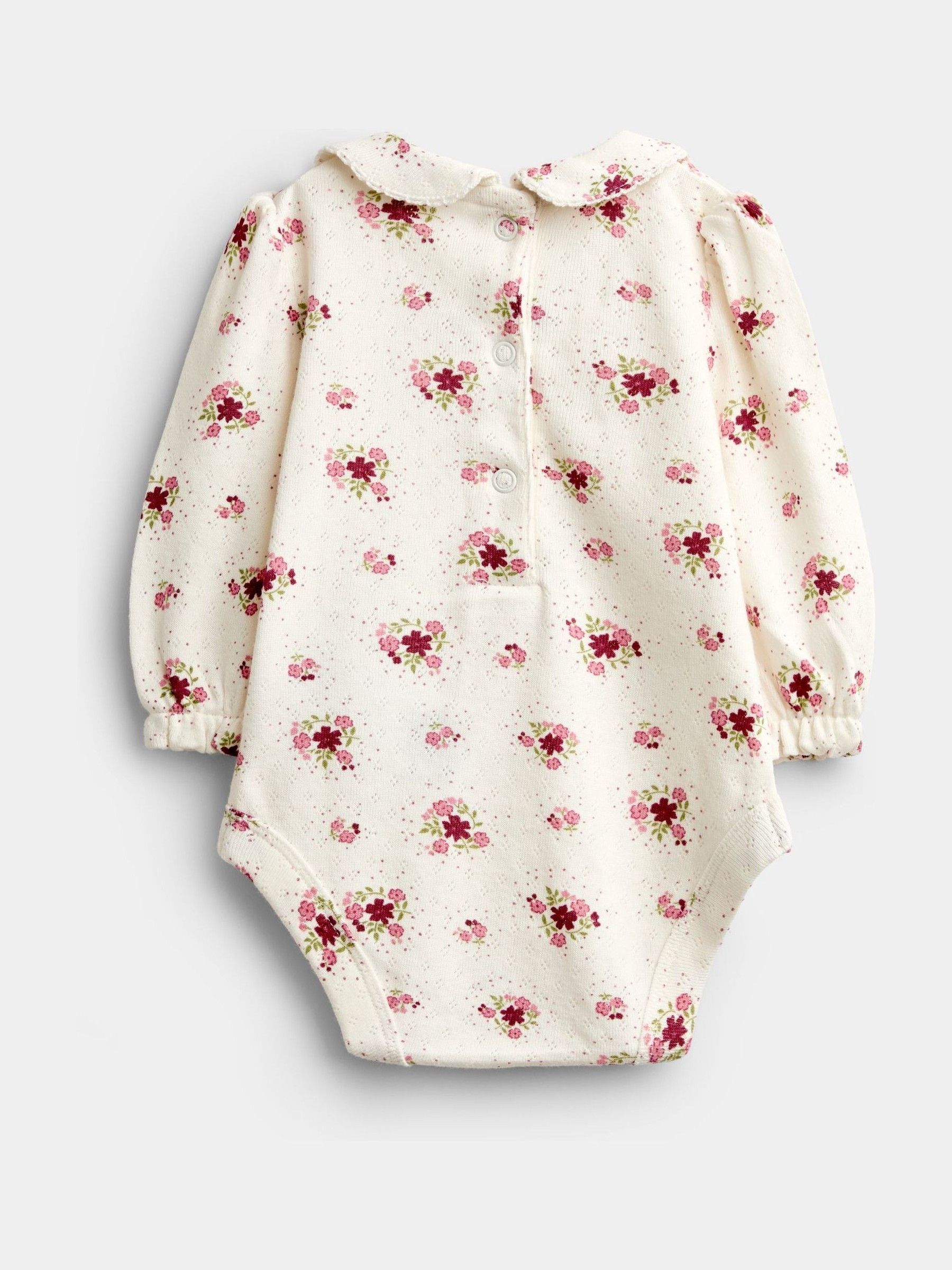 Rose Pink Floral Dungaree & Bodysuit Set - Image 3 of 6