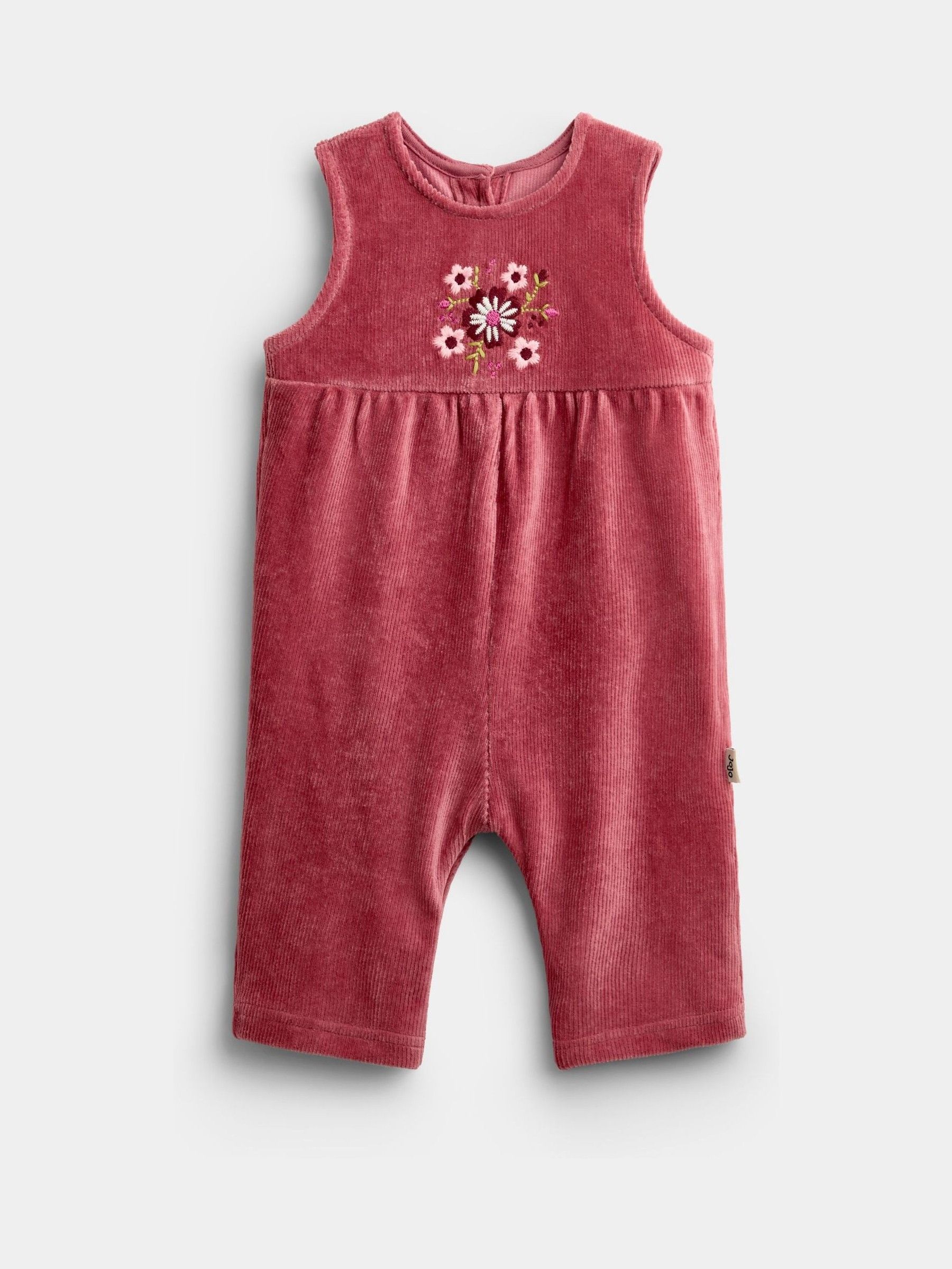 Rose Pink Floral Dungaree & Bodysuit Set - Image 4 of 6