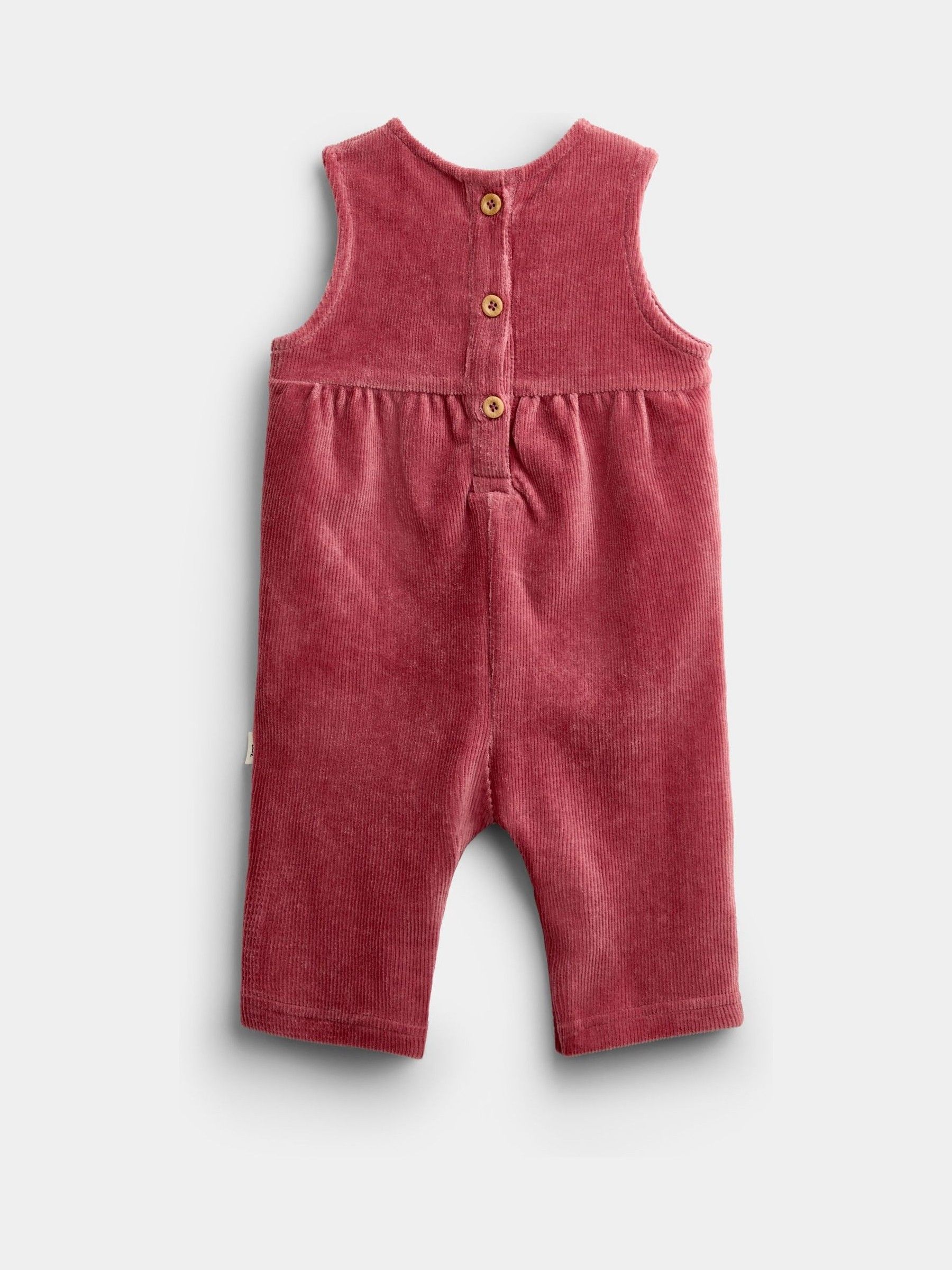 Rose Pink Floral Dungaree & Bodysuit Set - Image 5 of 6