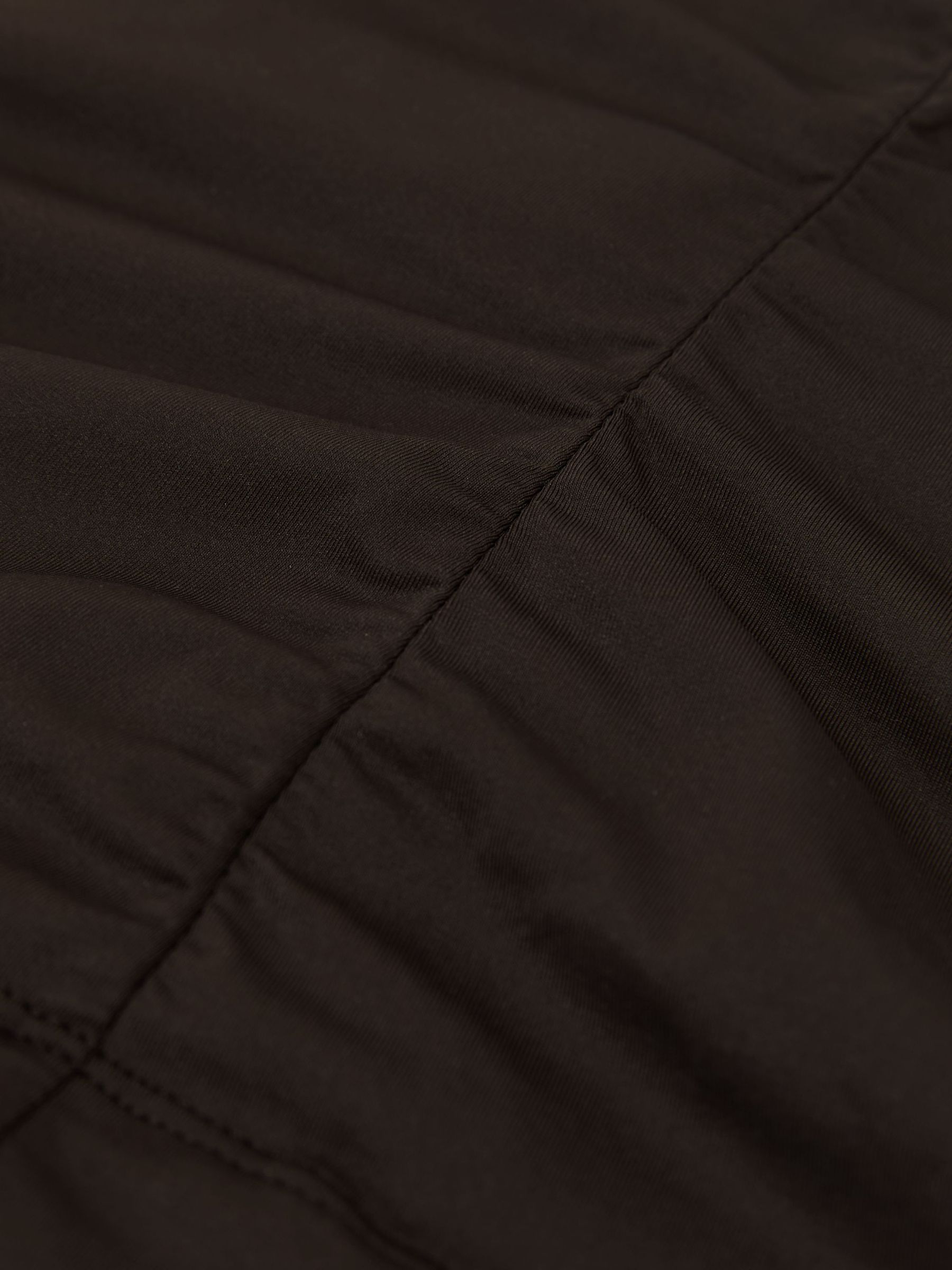 Square-Neck Ruched Sleeveless Top in Chocolate Brown - image 4