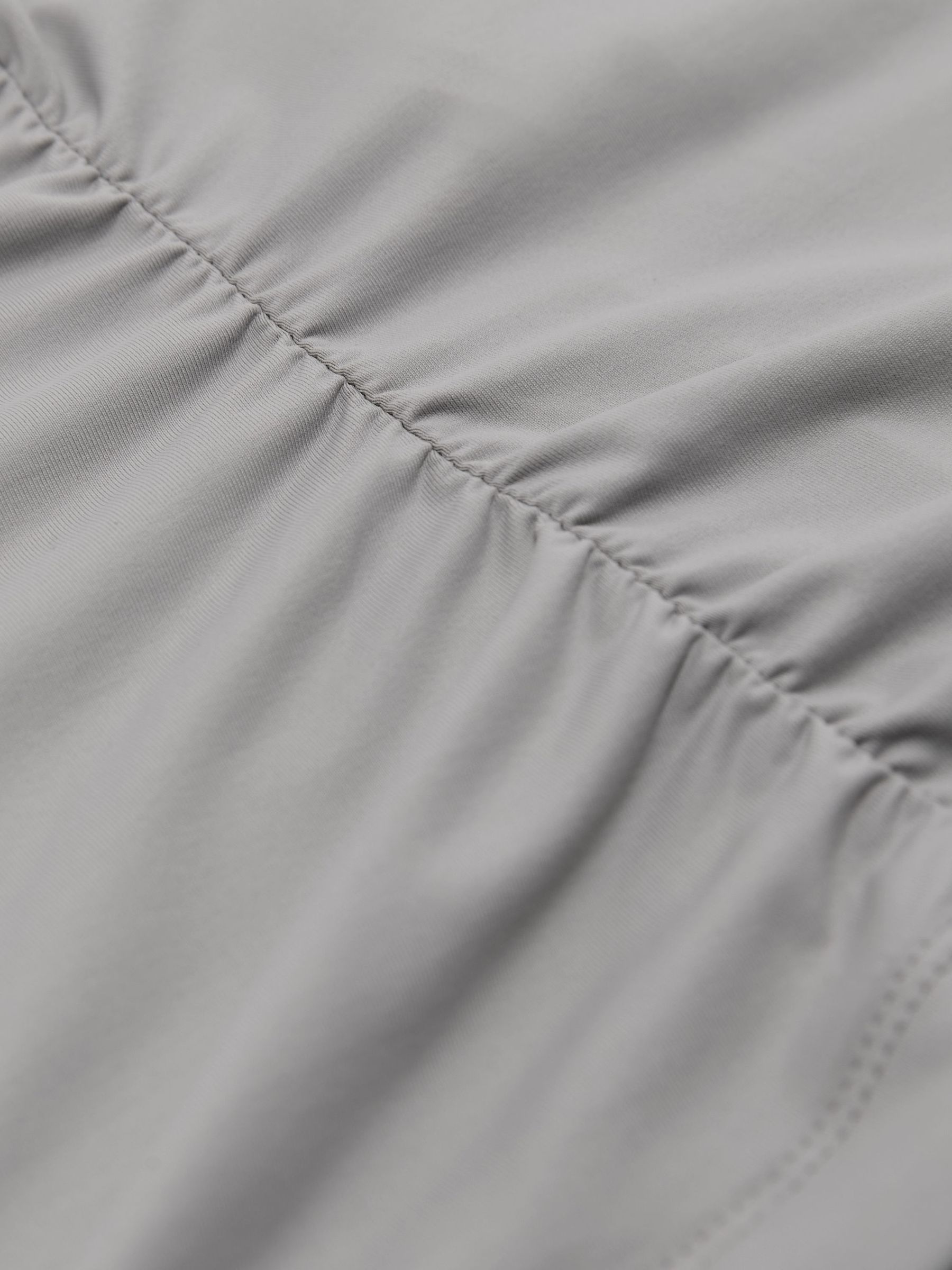 Square-Neck Ruched Sleeveless Top in Grey - image 5