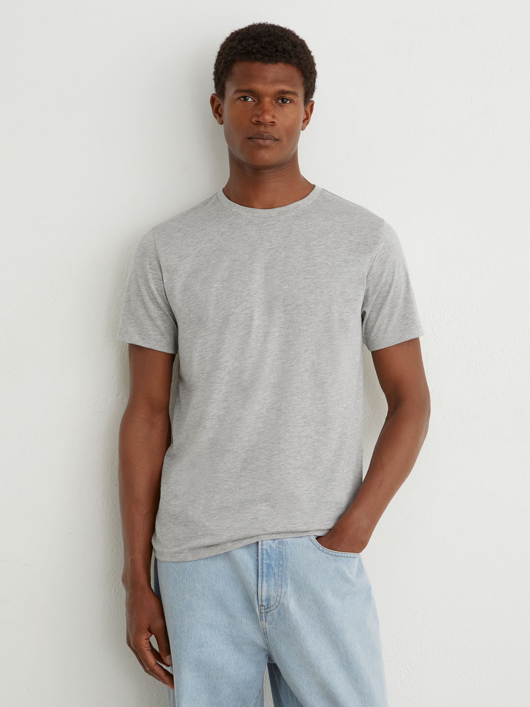 T-Shirts 3 Pack in Grey Melange - Image 2 of 8 T-Shirts 3 Pack in Grey Melange - Image 2 of 8