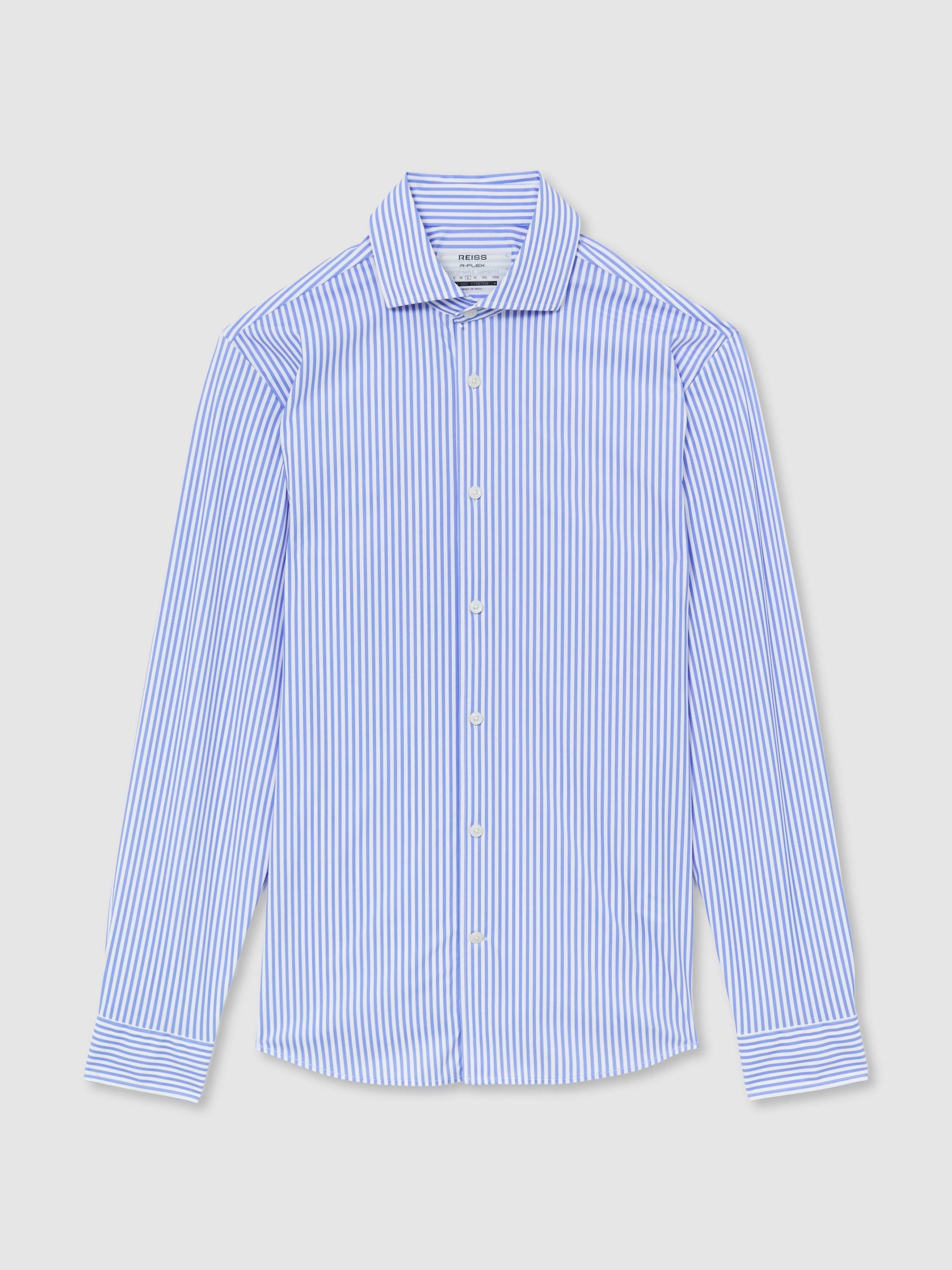 Shirt in Soft Blue/White Stripe - Image 2 of 8 Shirt in Soft Blue/White Stripe - Image 2 of 8