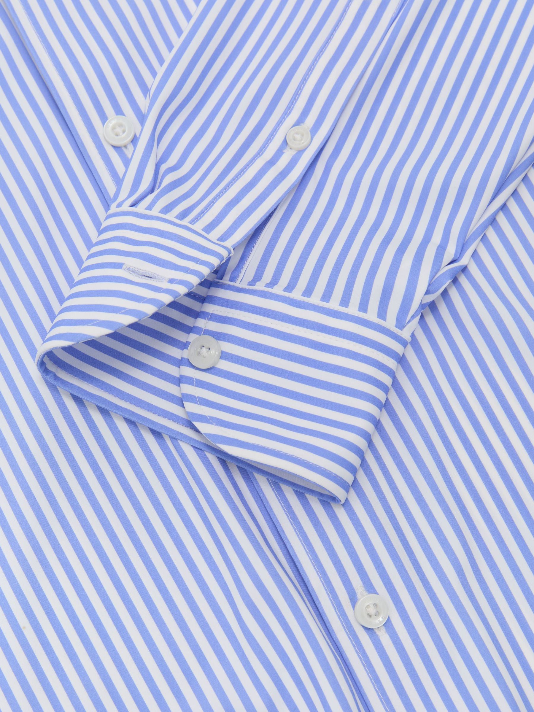 Shirt in Soft Blue/White Stripe - Image 7 of 8