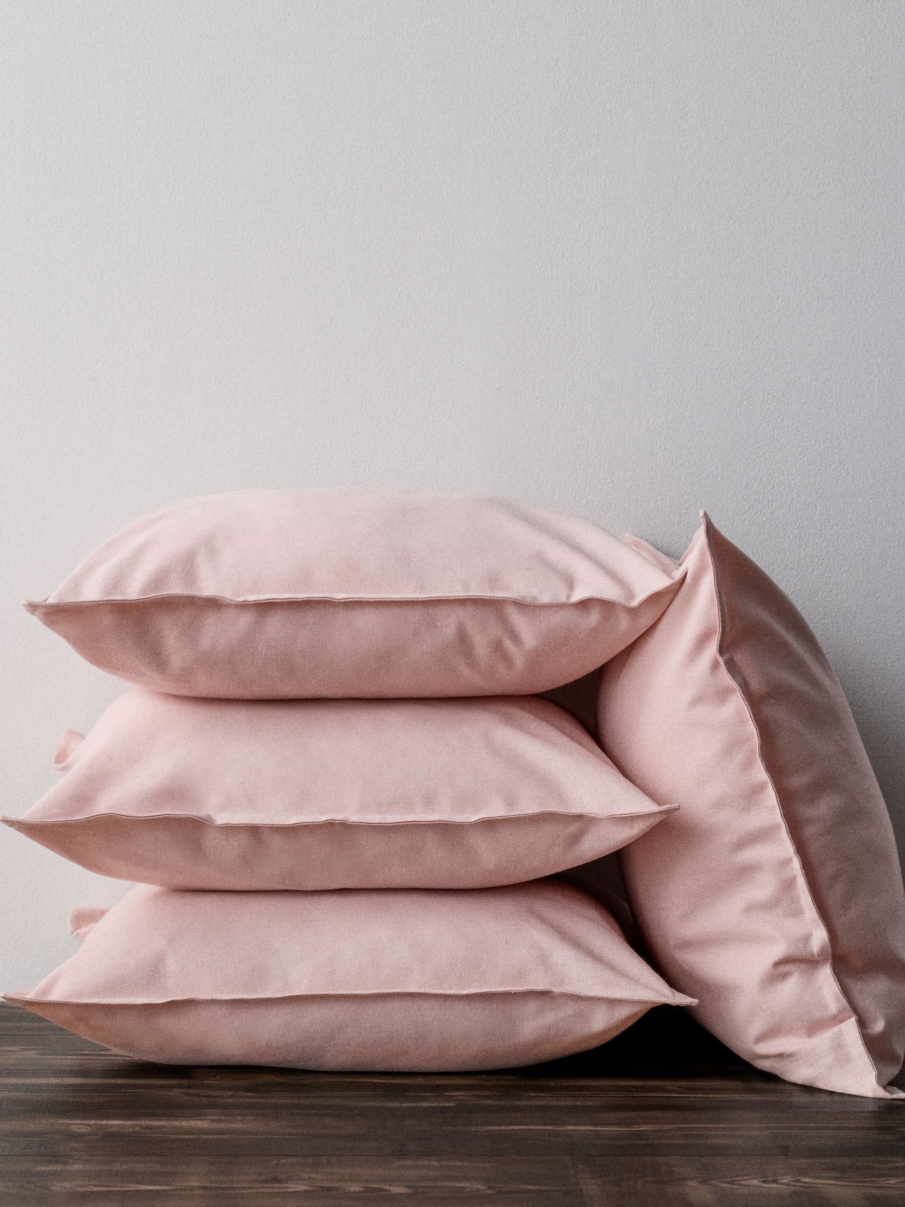 The Set 4 Pack Pink Cotton Linen Cushion Covers - Image 2 of 2