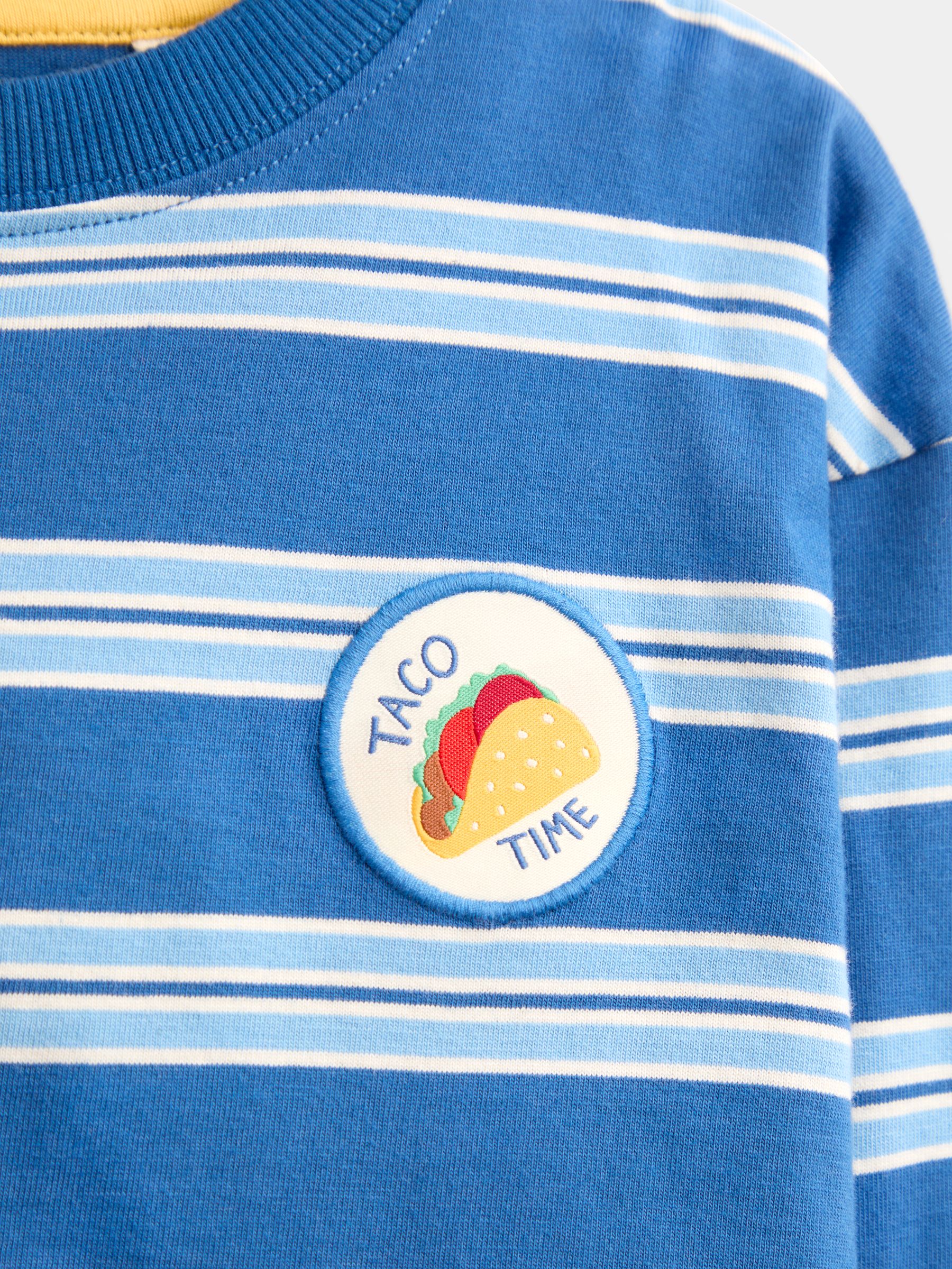 Blue Taco Badge Striped Top - Image 3 of 4