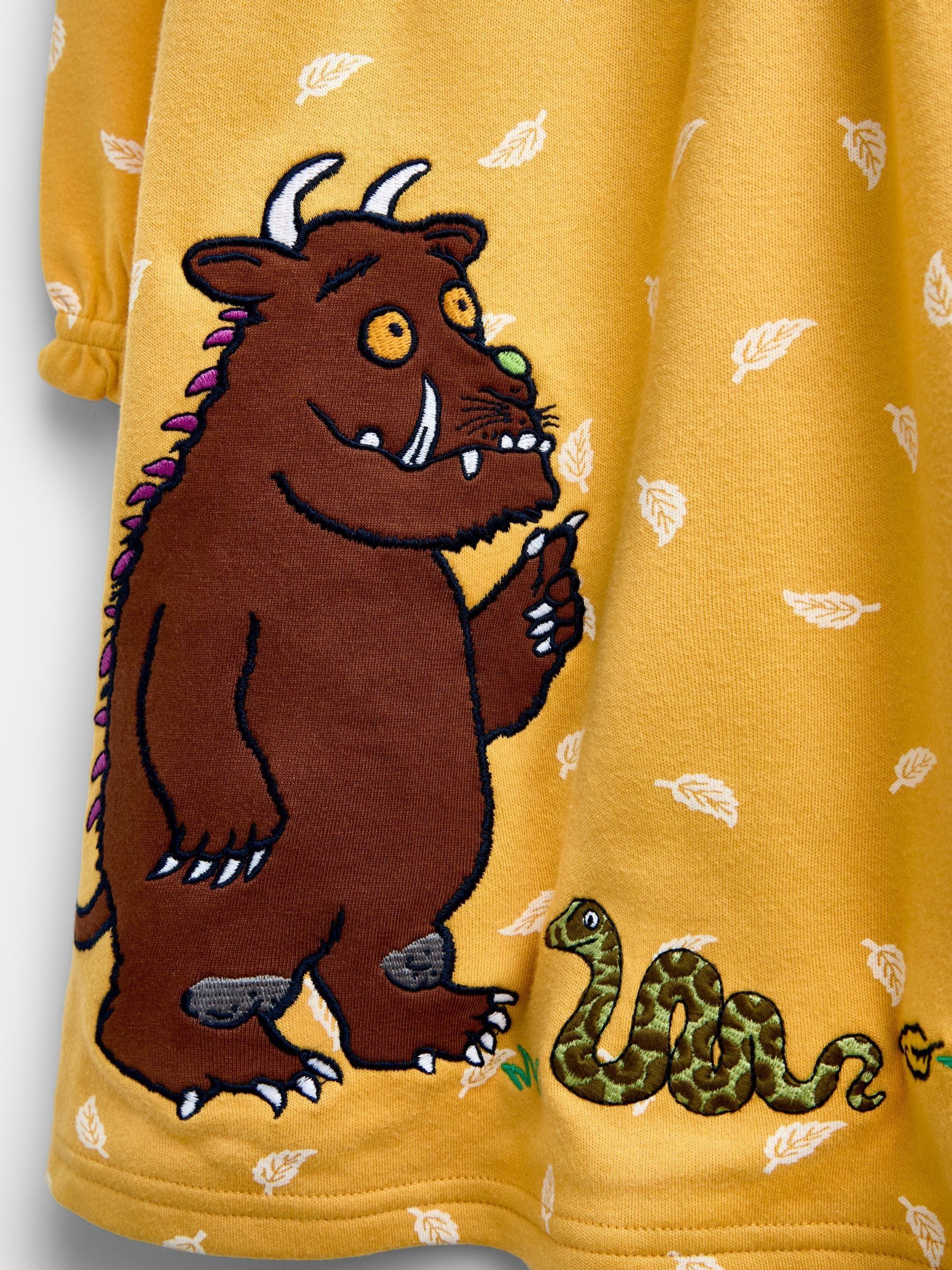 Ochre Yellow The Gruffalo Button Front Jersey Dress - Image 3 of 4