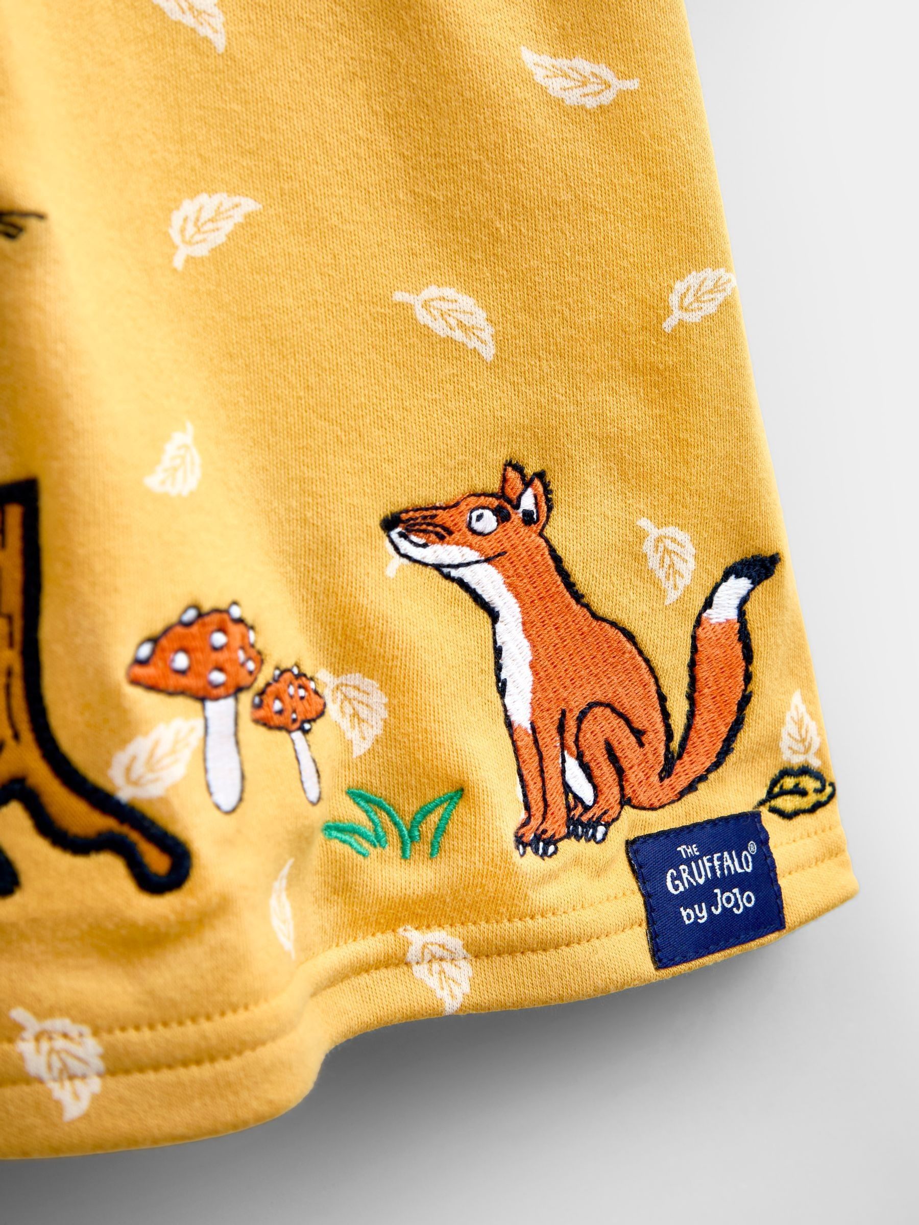 Ochre Yellow The Gruffalo Button Front Jersey Dress - Image 4 of 4 Ochre Yellow The Gruffalo Button Front Jersey Dress - Image 4 of 4