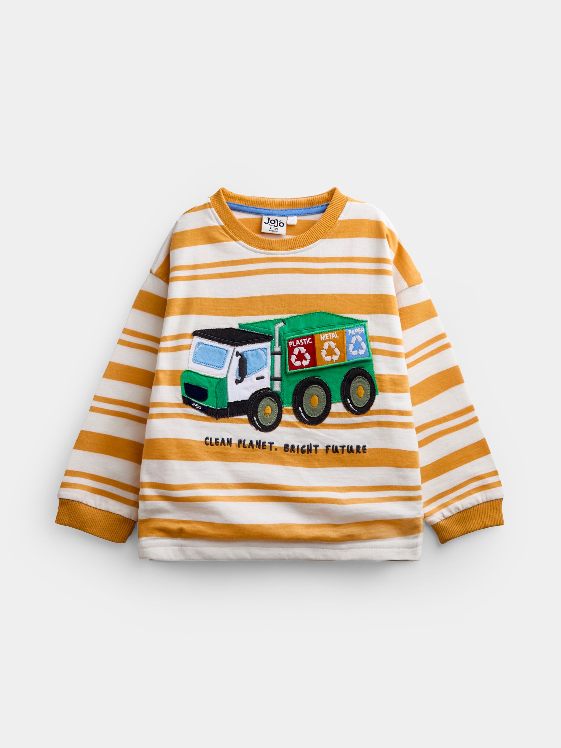 Yellow Recycling Truck Interactive Appliqué Top - Image 3 of 6