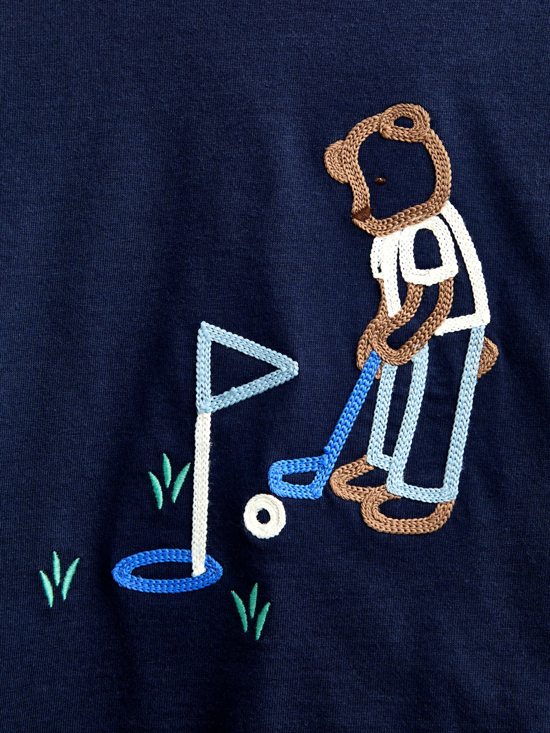 Navy Blue Golf Embroidered Top - Image 4 of 4